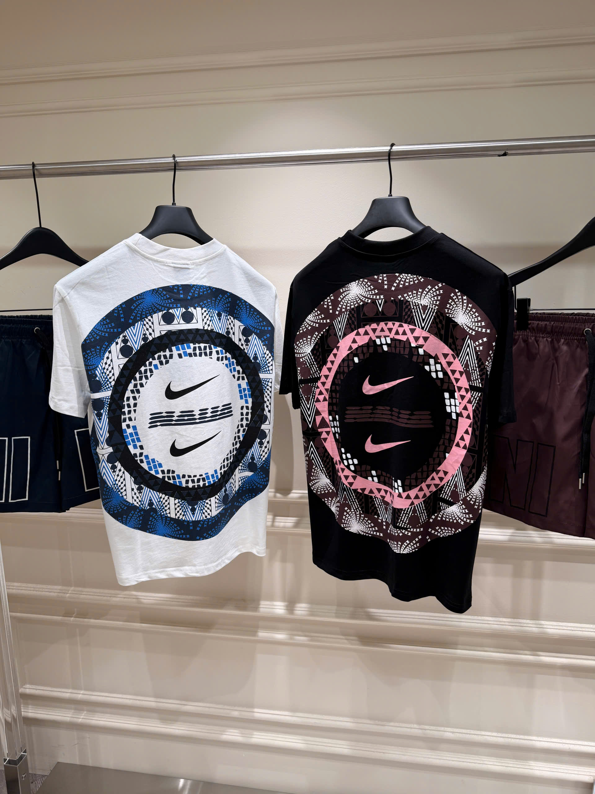 Set bộ thể thao hè Nike logo thêu ngực hình tròn sau lưng Like Auth S-XL NV