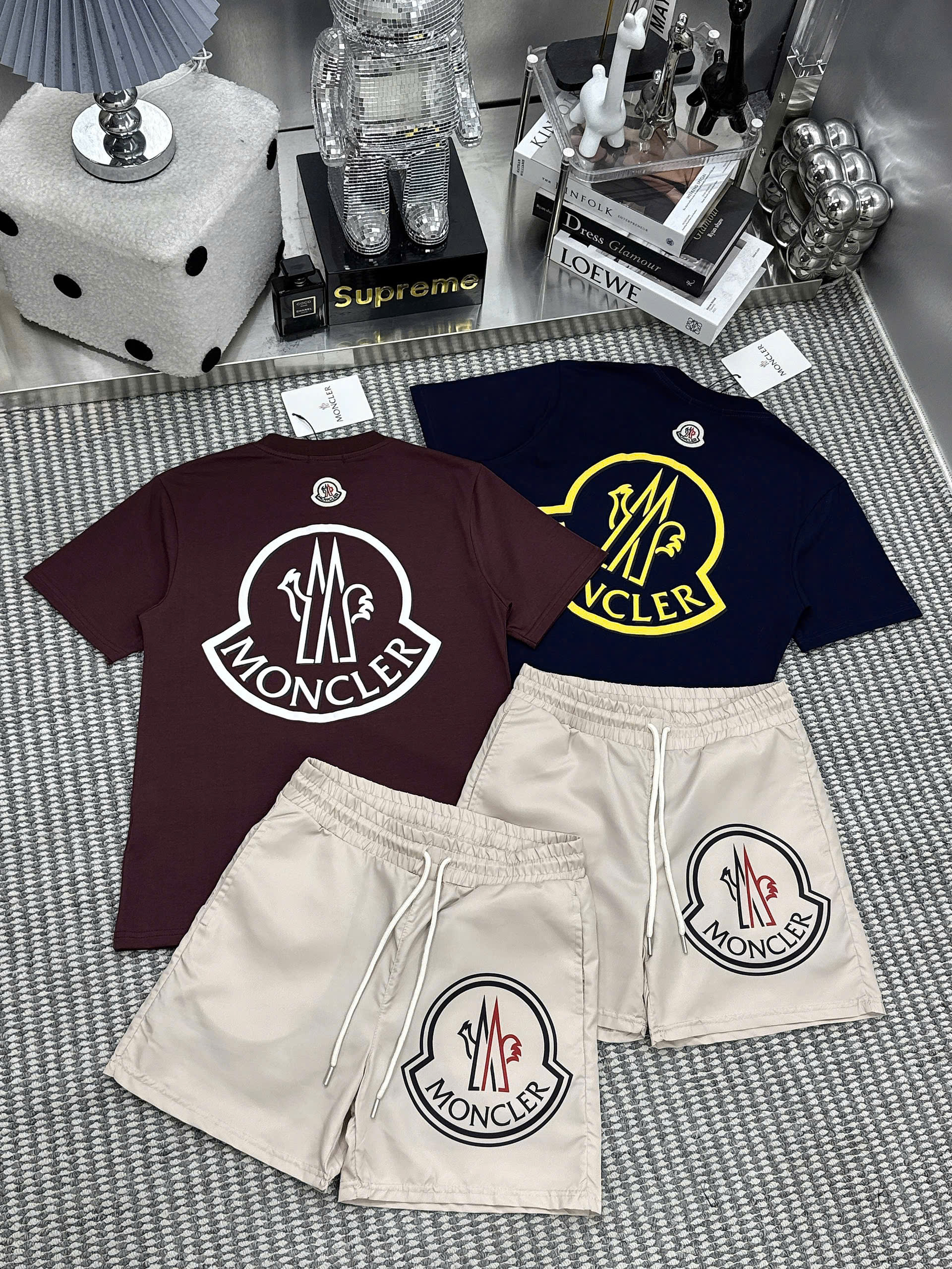 Set bộ thể thao hè Moncler logo trước sau Like Auth S-XL NV