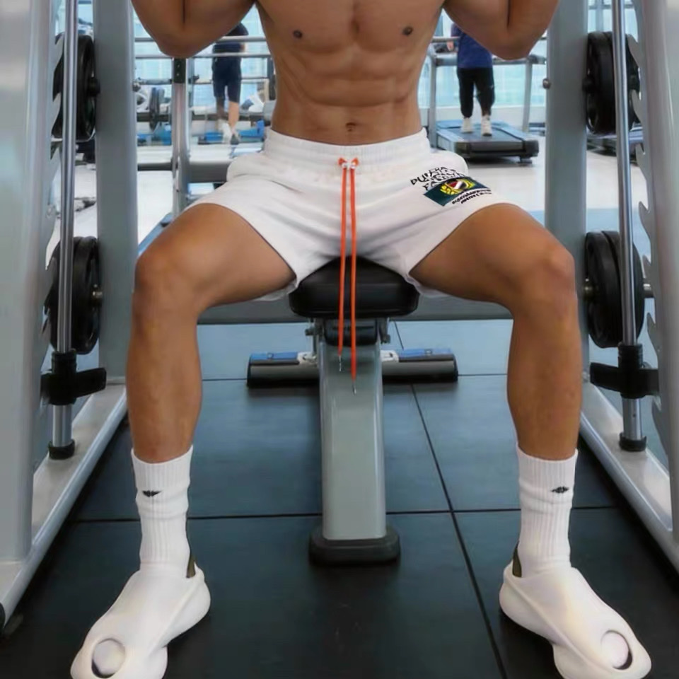 Quần short đùi thể thao TANYA Bombjam Crew Sport Club Trắng Like Auth M-XL VTN