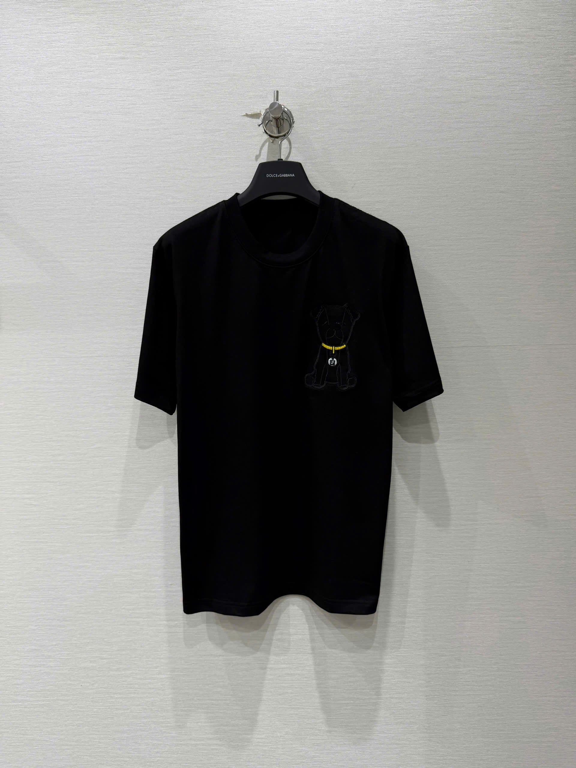 Áo phông T shirt Fendi FD log thêu Cún ngực Like Auth S-XL NV