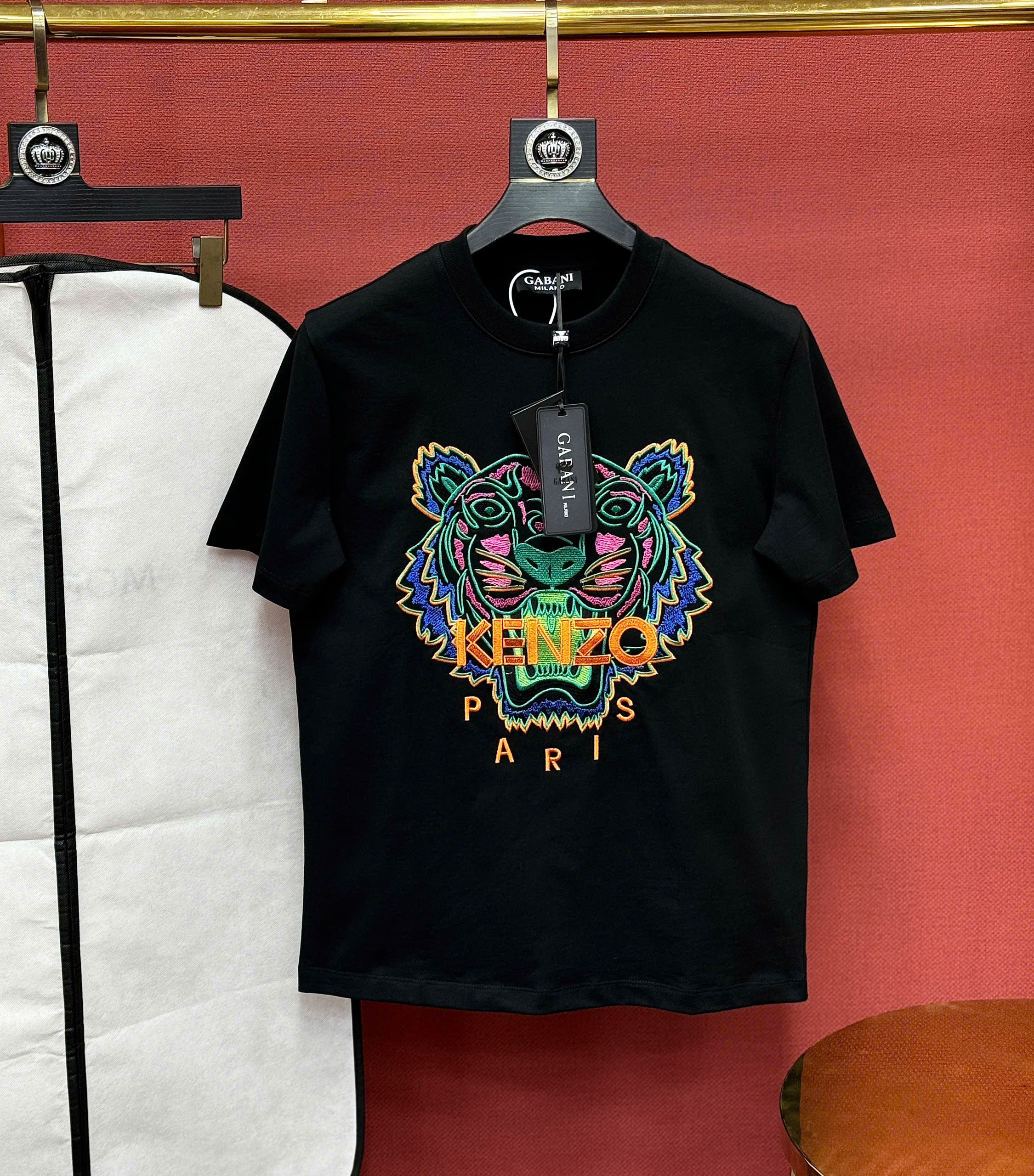 Áo phông T shirt Kenzo KZ thêu mặt hổ ngực Like Auth 44-50 CD