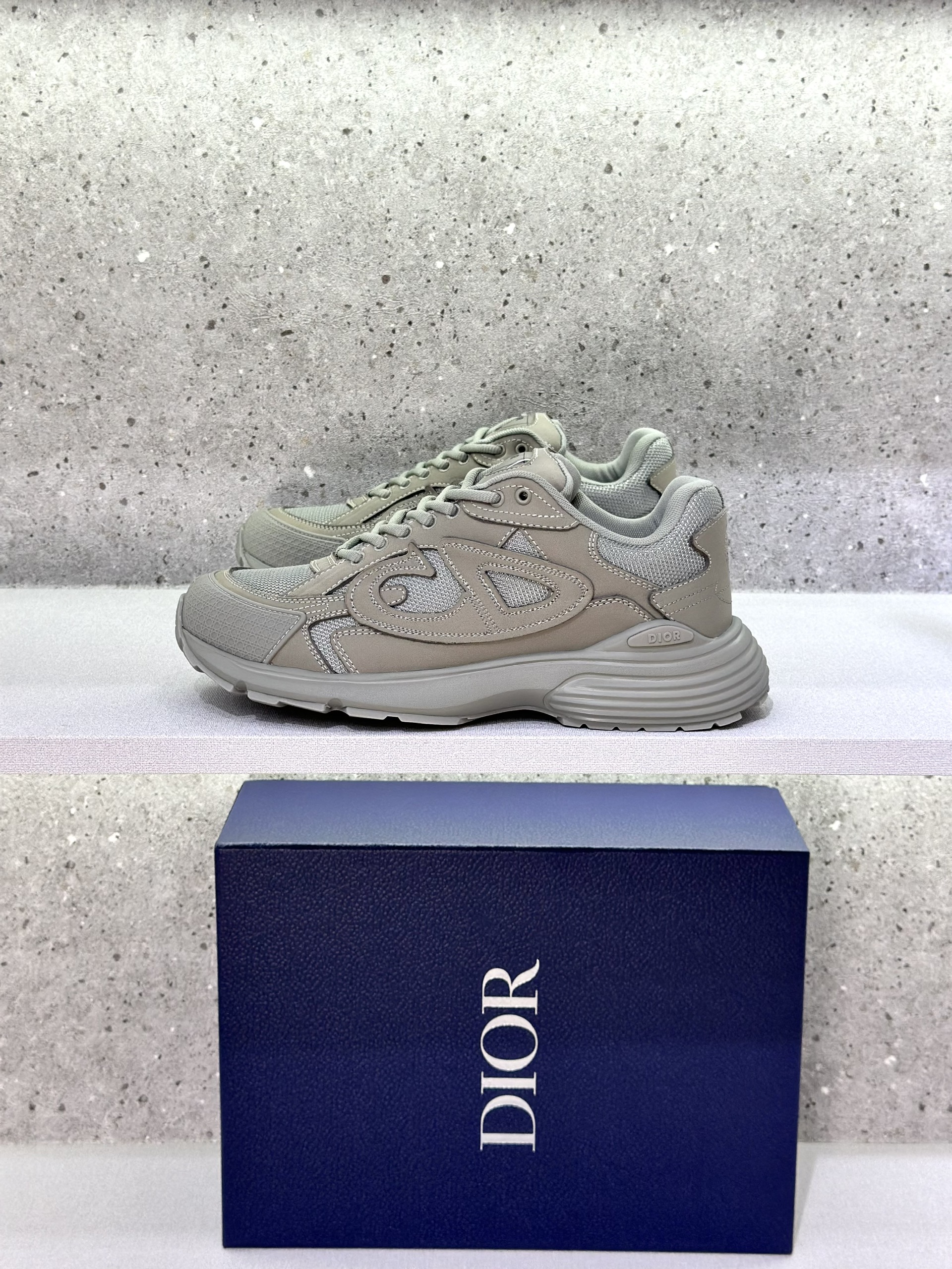 Giày sneaker Dior CD Xám logo thêu nổi Like Auth Fullbox Phụ Kiện VTN