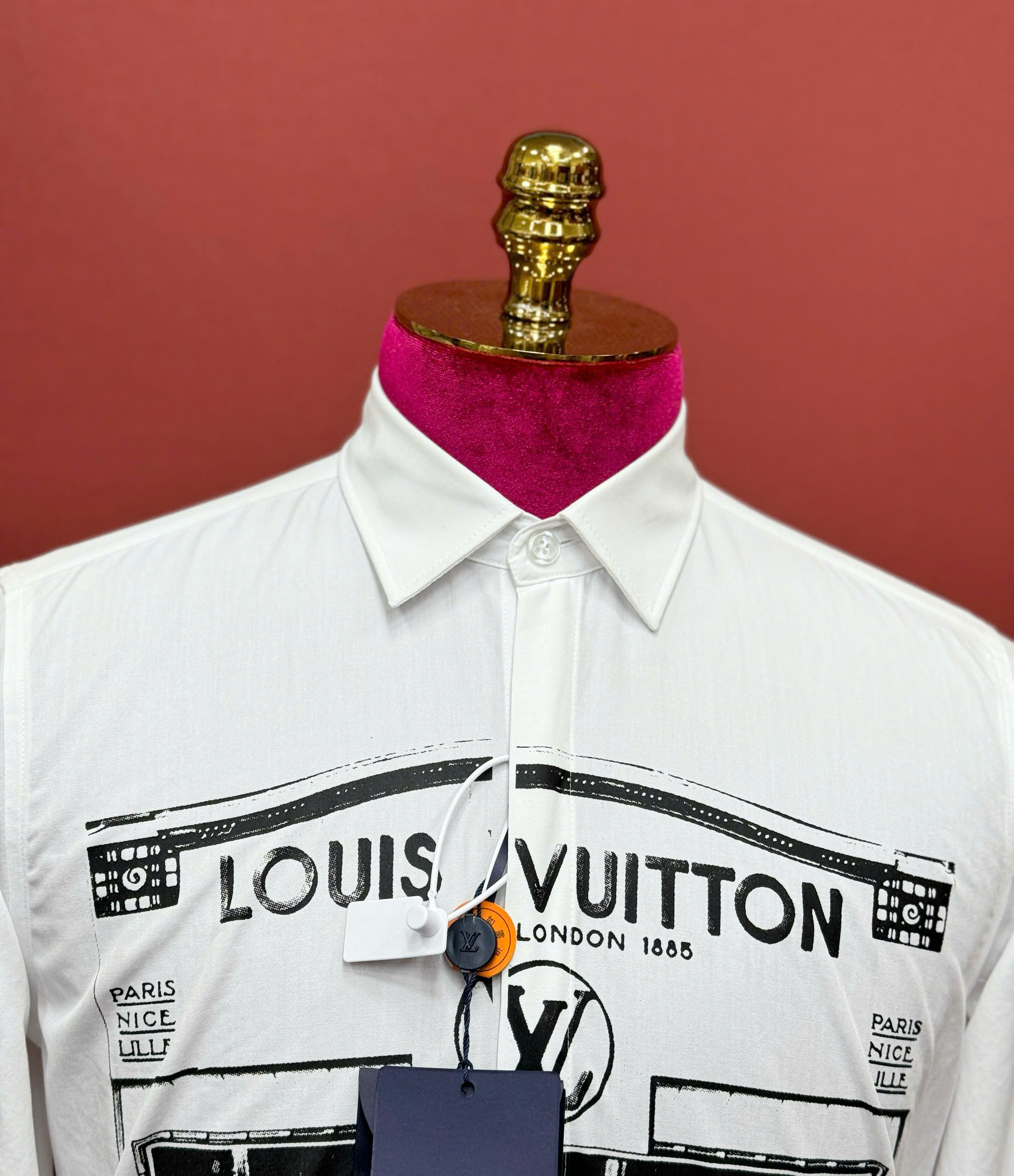 Áo sơ mi Louis Vuitton LV họa tiết London 1885 Store Like Auth 44-50 CD