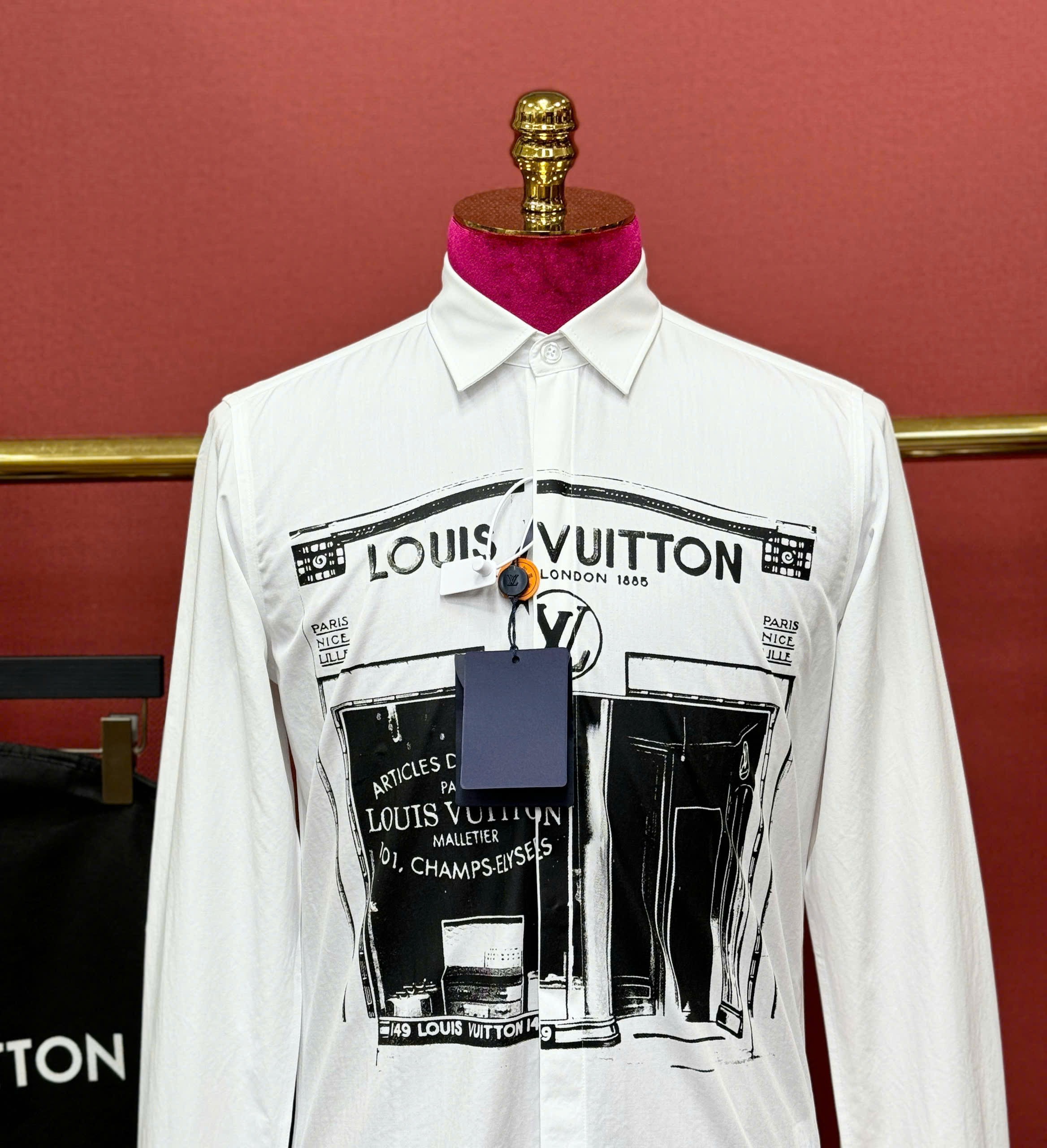 Áo sơ mi Louis Vuitton LV họa tiết London 1885 Store Like Auth 44-50 CD