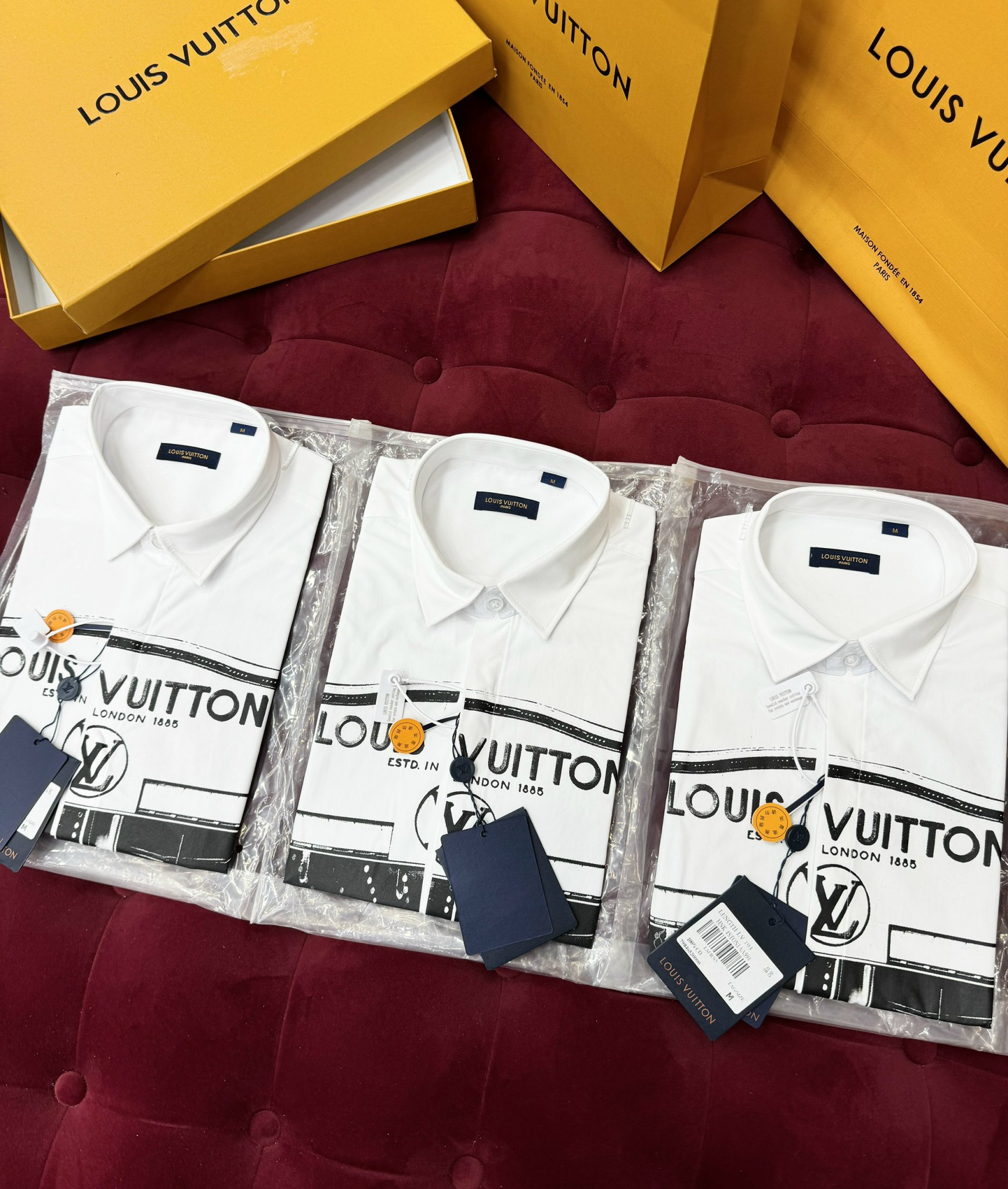 Áo sơ mi Louis Vuitton LV họa tiết London 1885 Store Like Auth 44-50 CD