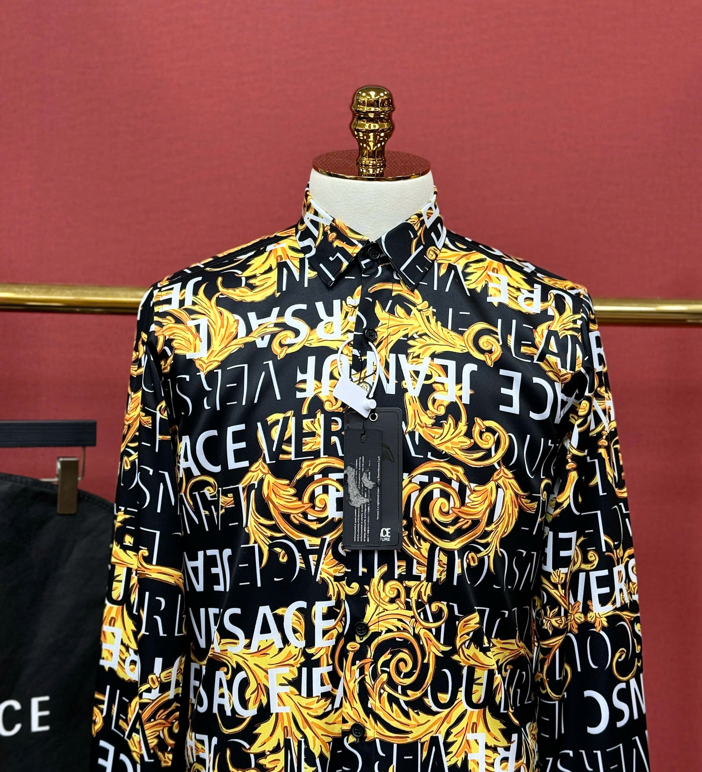 Áo sơ mi Versace VS logo full họa tiết quý tộc Like Auth 44-50 CD