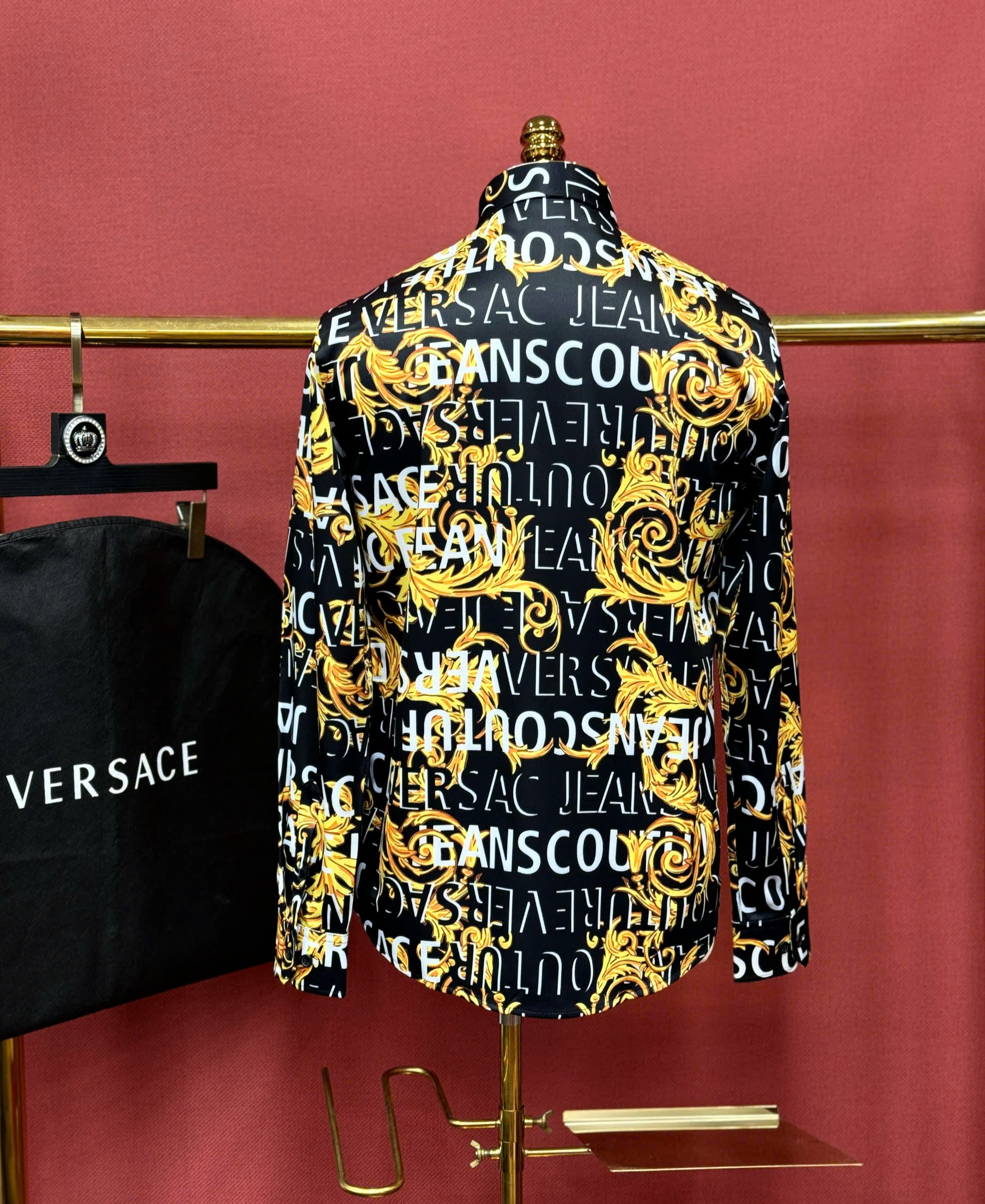 Áo sơ mi Versace VS logo full họa tiết quý tộc Like Auth 44-50 CD