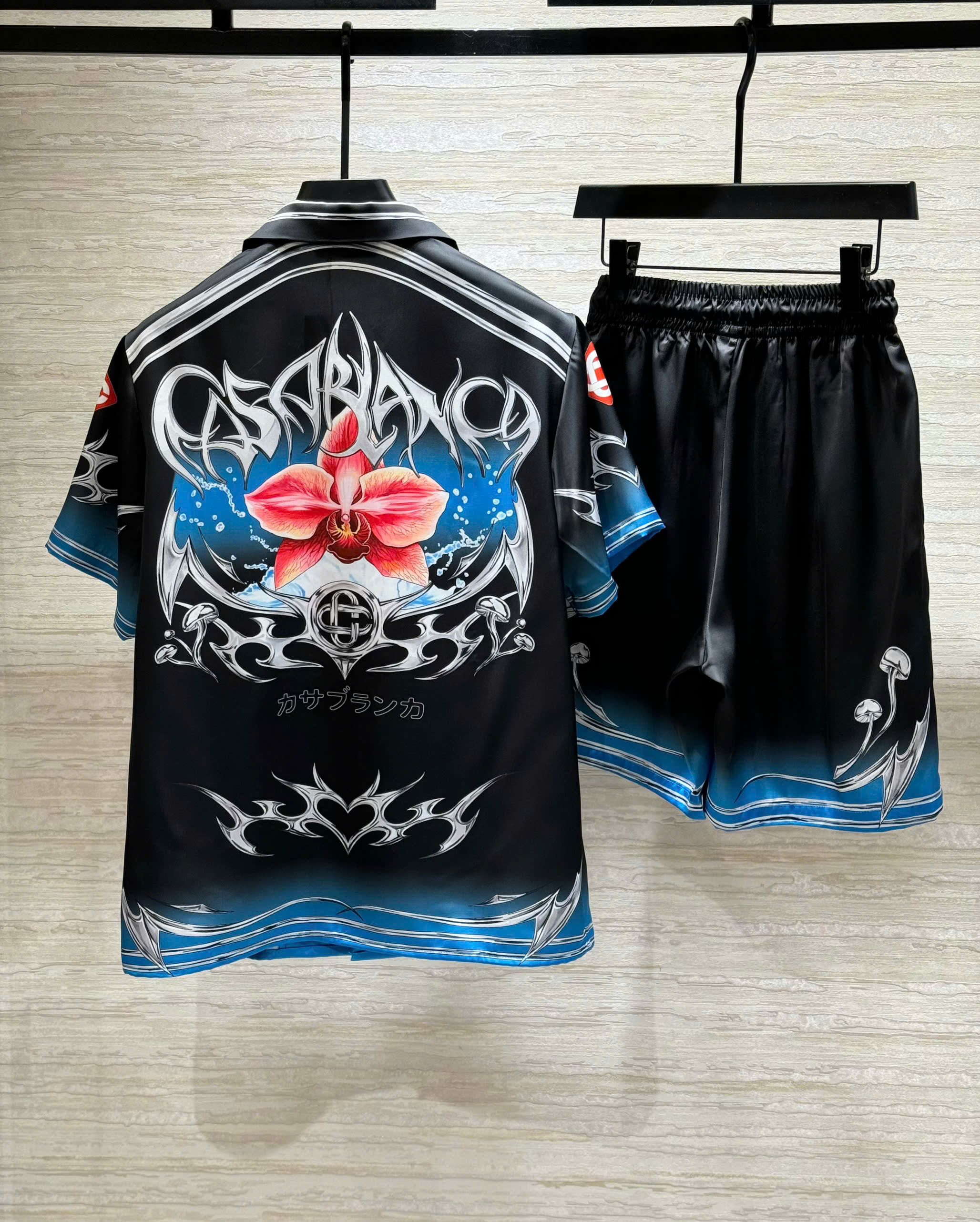 Set bộ lụa hè TANYA Casablanca họa tiết hoa biển Like Auth M-XL DDT