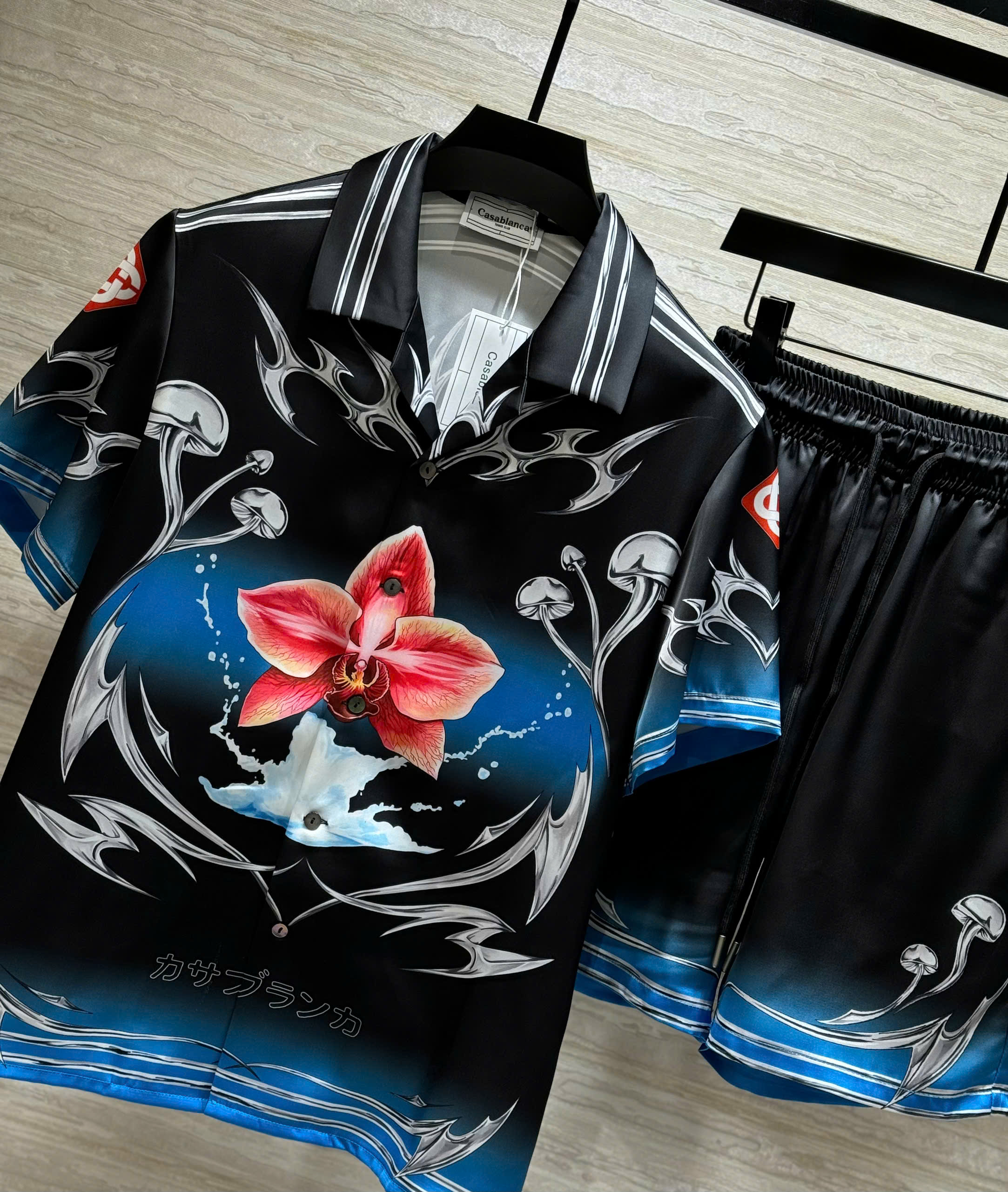 Set bộ lụa hè TANYA Casablanca họa tiết hoa biển Like Auth M-XL DDT