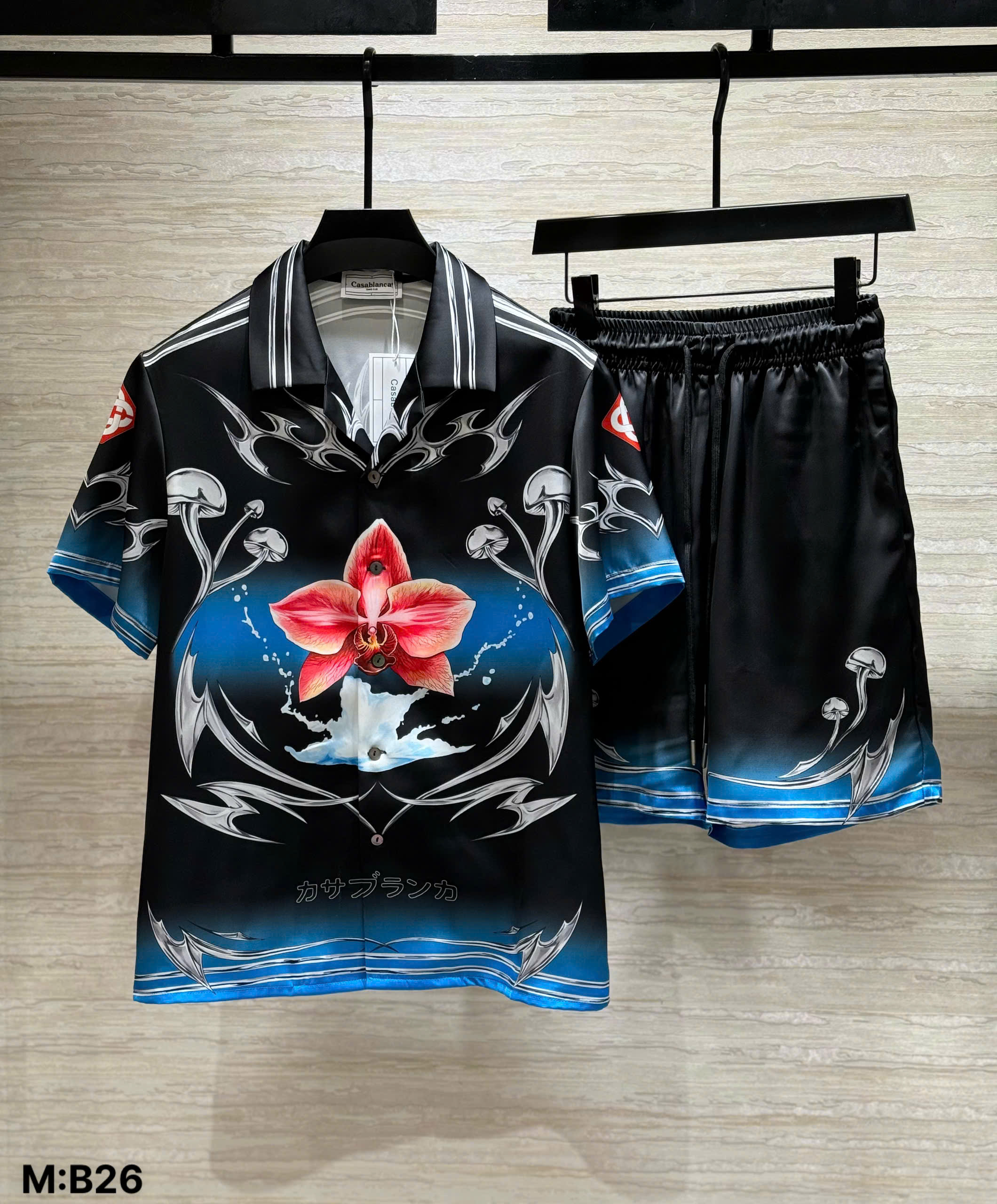 Set bộ lụa hè TANYA Casablanca họa tiết hoa biển Like Auth M-XL DDT