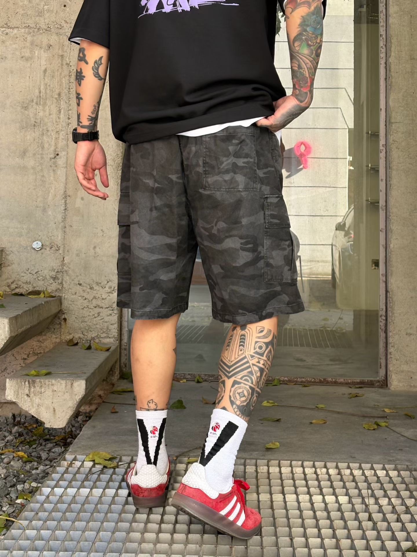 Quần short ngố TANYA túi hộp họa tiết Camo Dằn Di Like Auth M-XL VTN