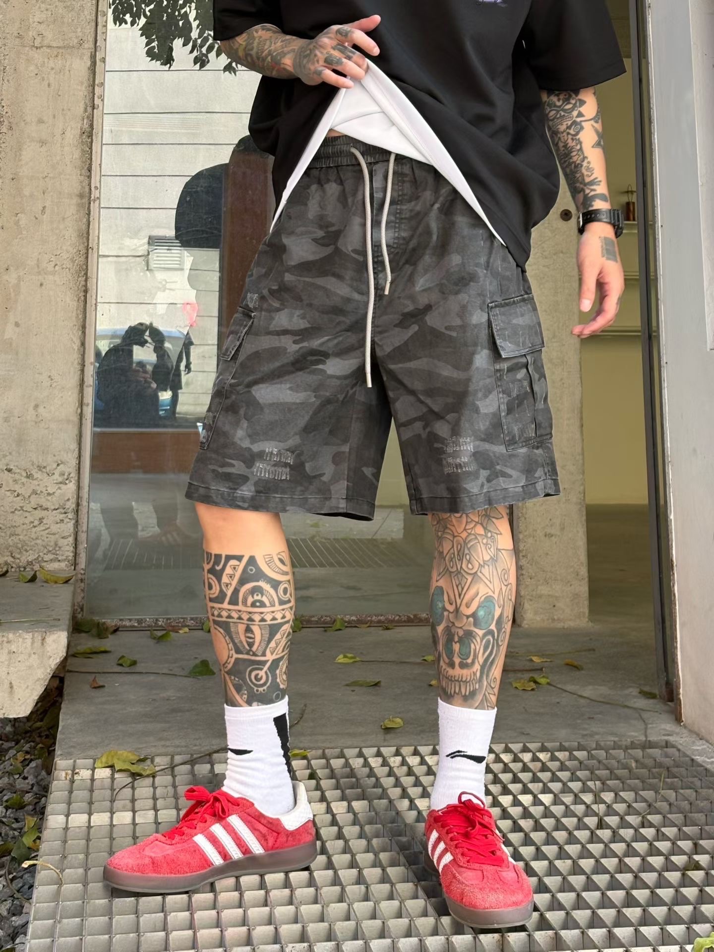 Quần short ngố TANYA túi hộp họa tiết Camo Dằn Di Like Auth M-XL VTN