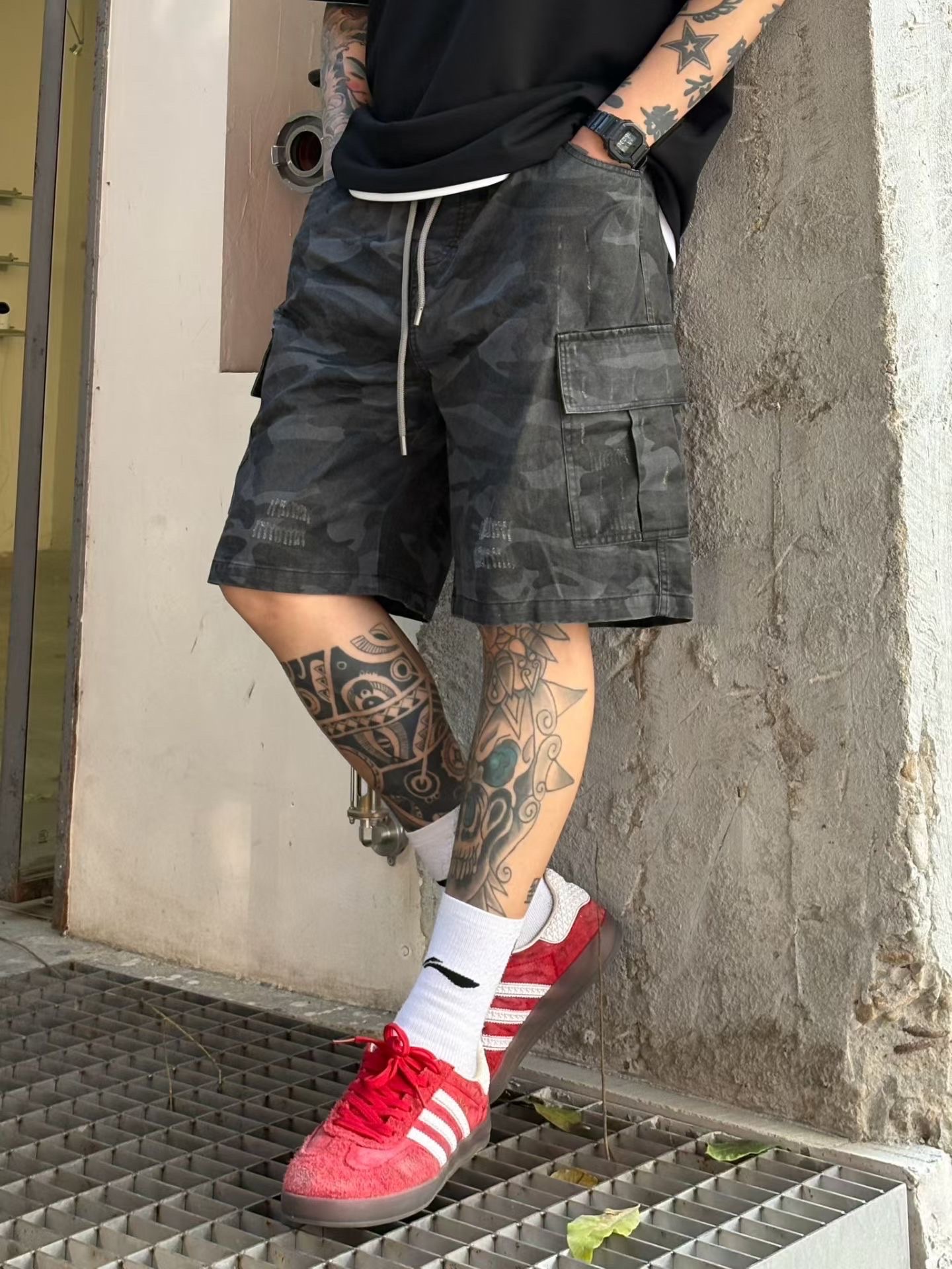 Quần short ngố TANYA túi hộp họa tiết Camo Dằn Di Like Auth M-XL VTN