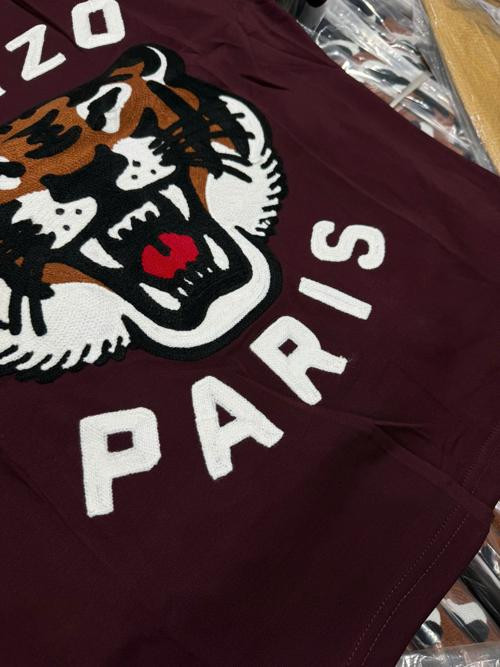 Áo phông T shirt Kenzo logo thêu mặt Hổ Like Auth XS-L NV\Đen