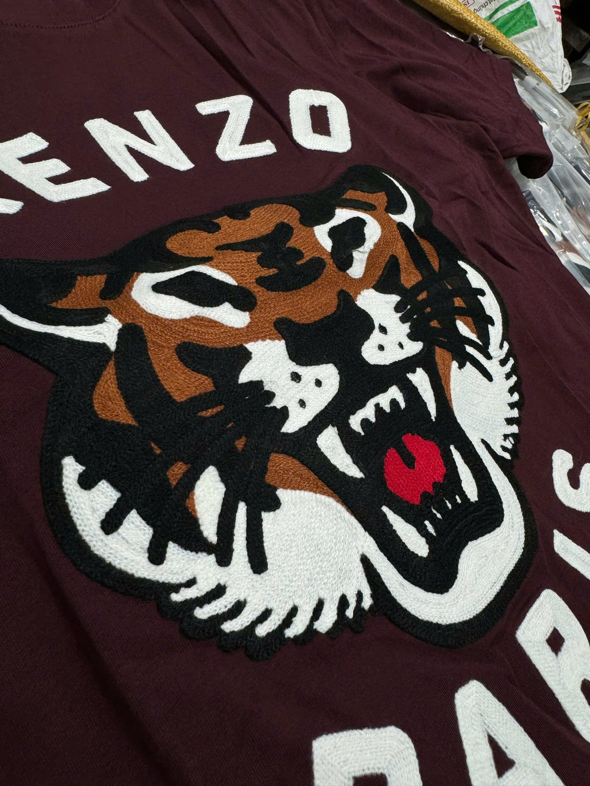 Áo phông T shirt Kenzo logo thêu mặt Hổ Like Auth XS-L NV\Đen