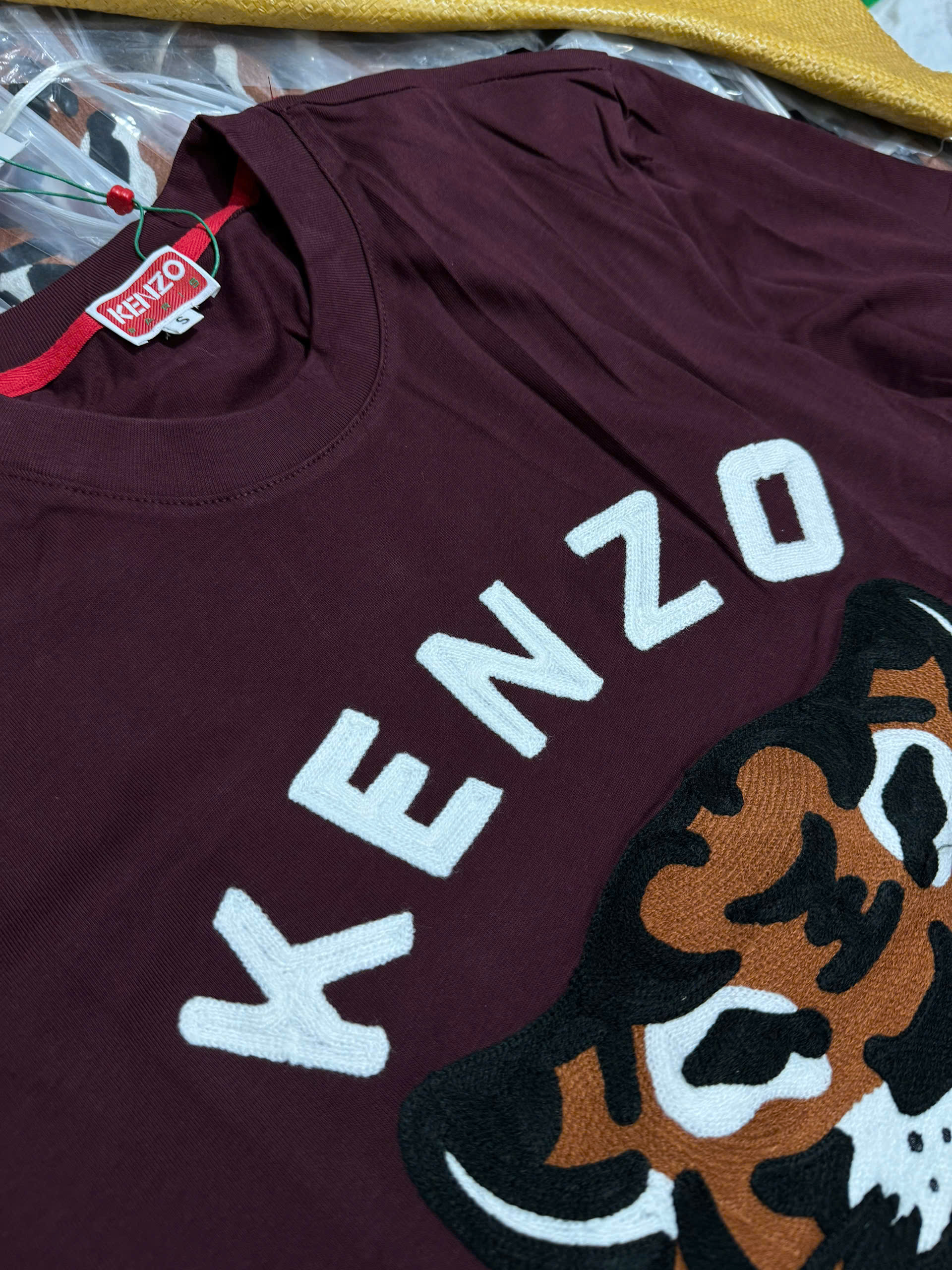 Áo phông T shirt Kenzo logo thêu mặt Hổ Like Auth XS-L NV\Đen