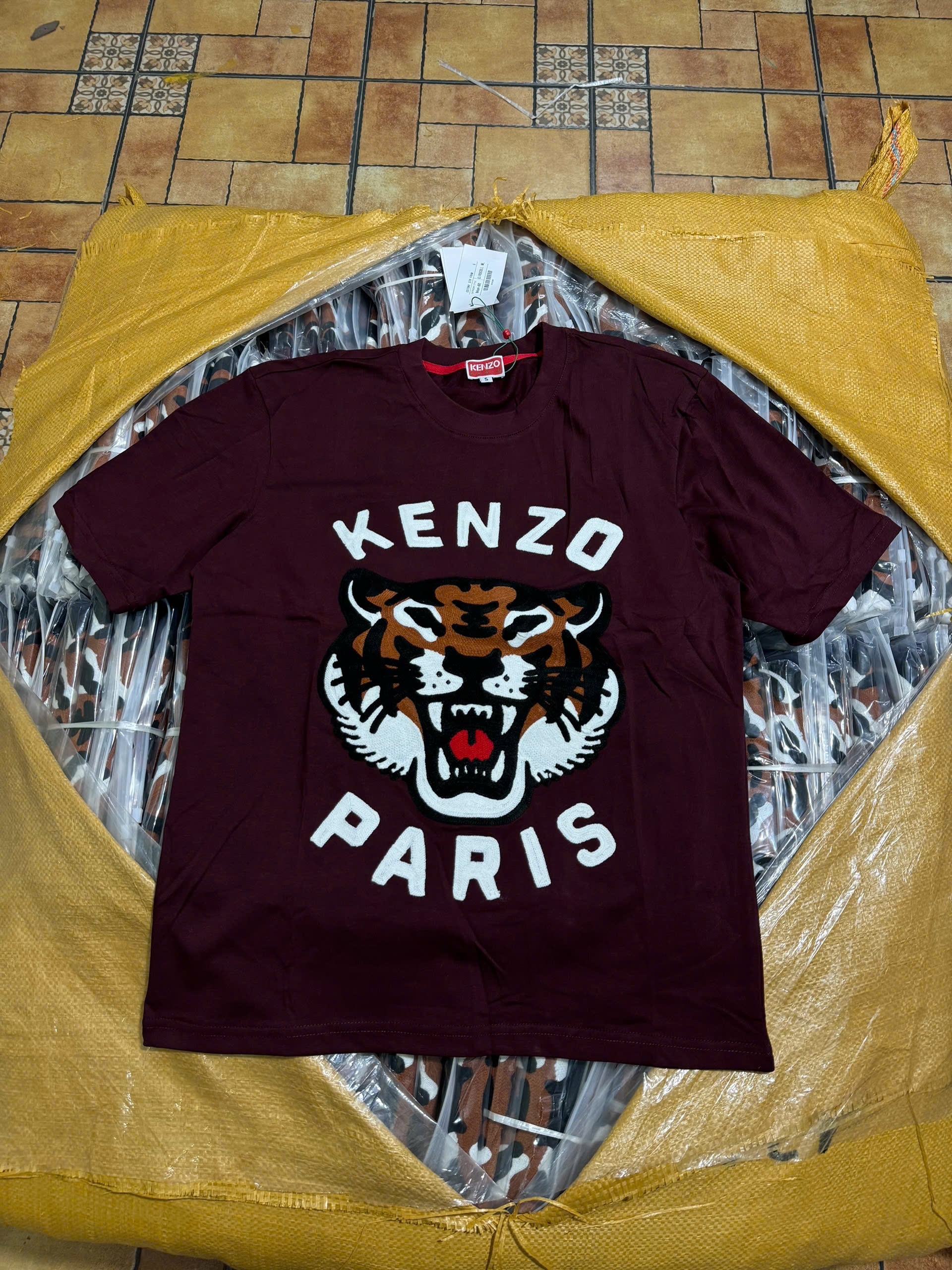 Áo phông T shirt Kenzo logo thêu mặt Hổ Like Auth XS-L NV\Đen