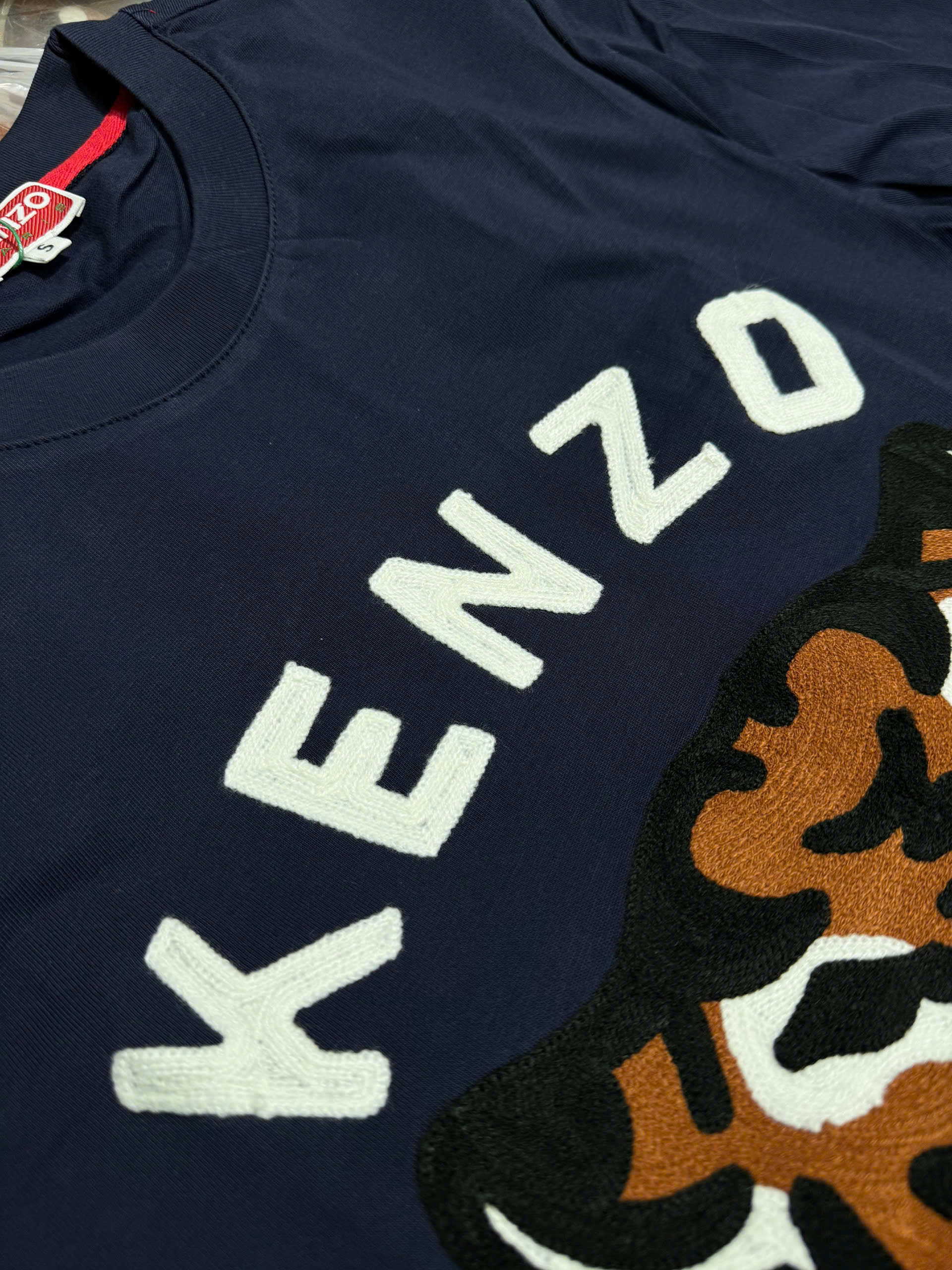 Áo phông T shirt Kenzo logo thêu mặt Hổ Like Auth XS-L NV\Xanh Than