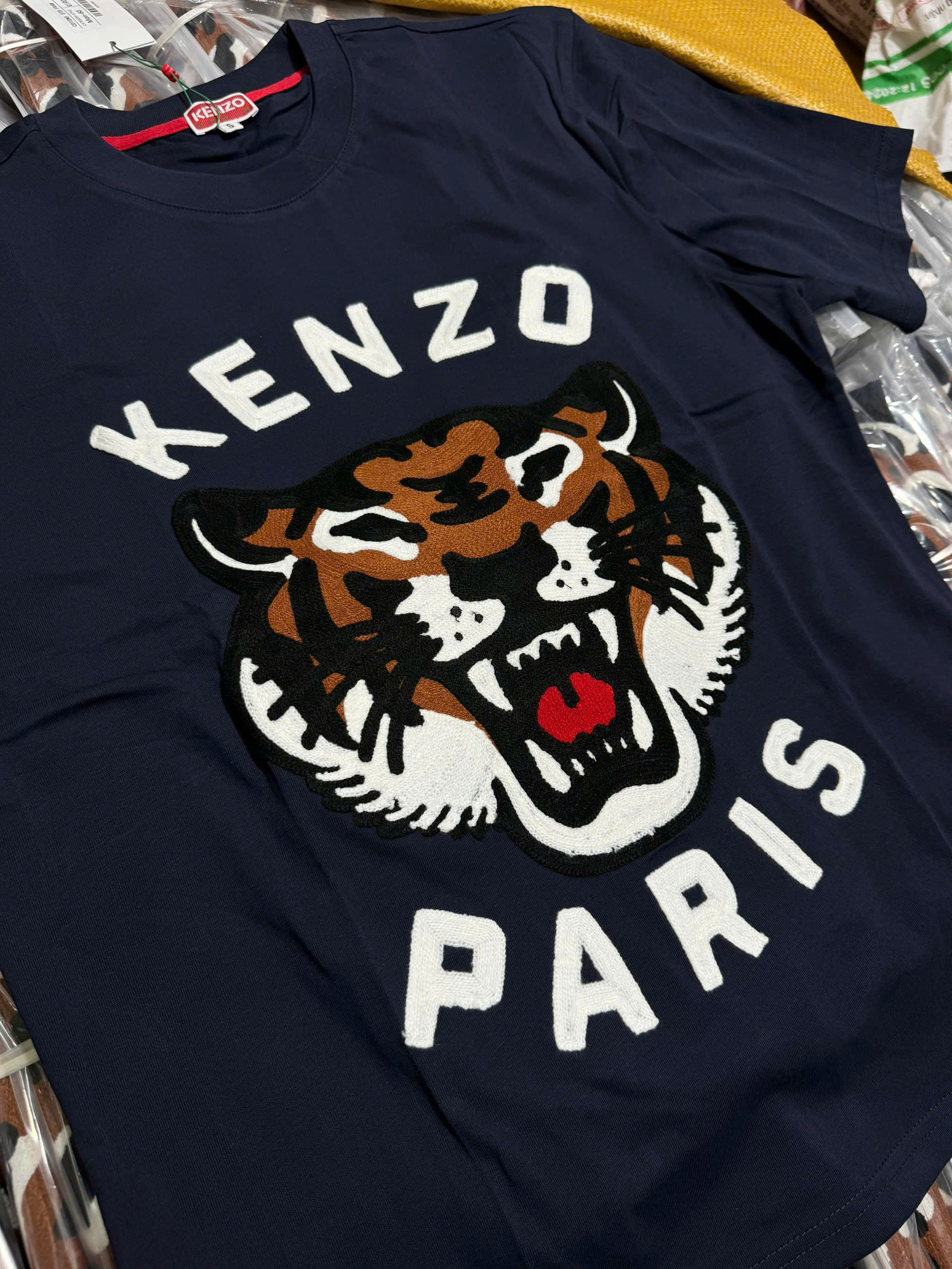 Áo phông T shirt Kenzo logo thêu mặt Hổ Like Auth XS-L NV\Xanh Than