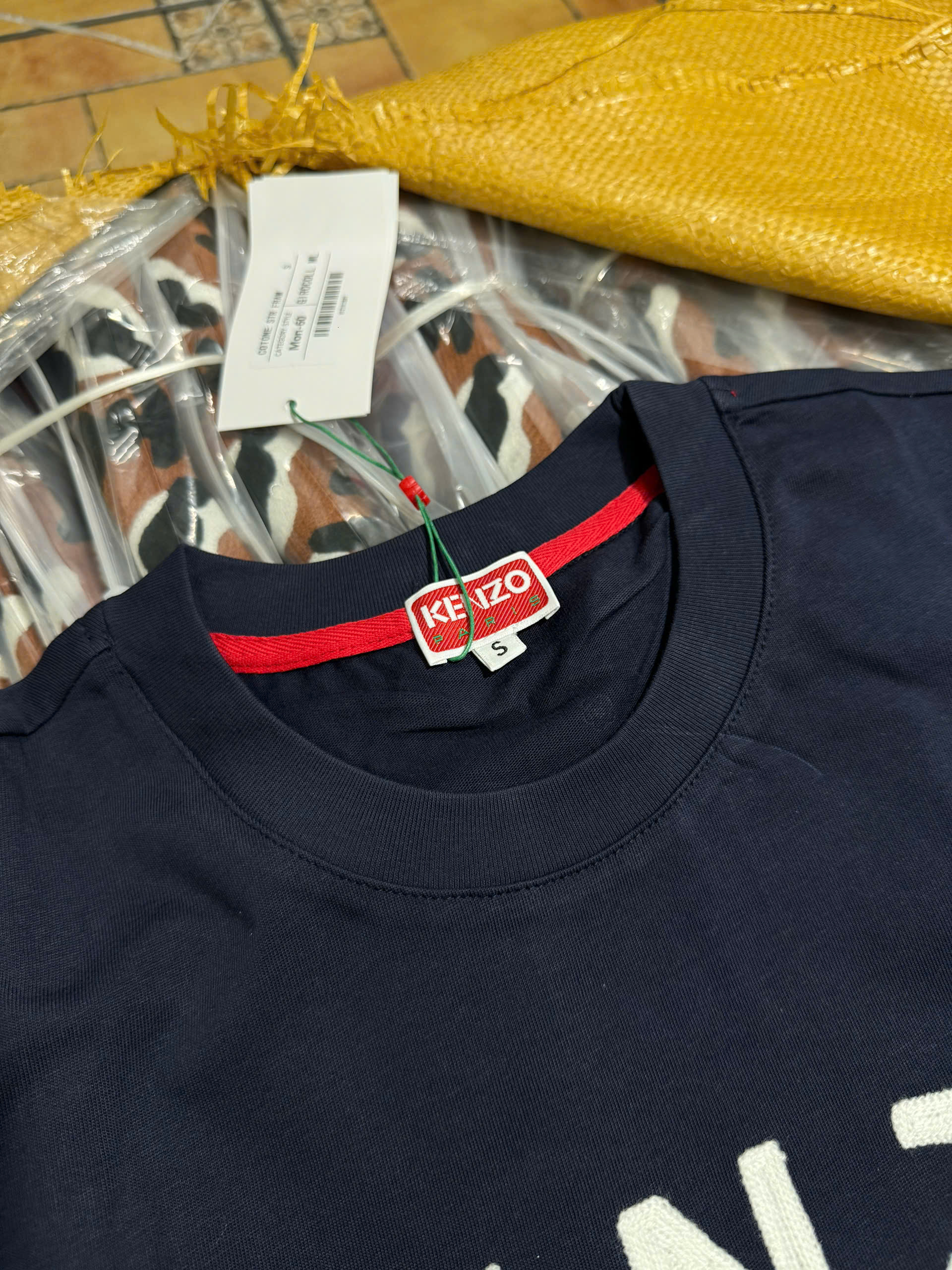Áo phông T shirt Kenzo logo thêu mặt Hổ Like Auth XS-L NV\Xanh Than