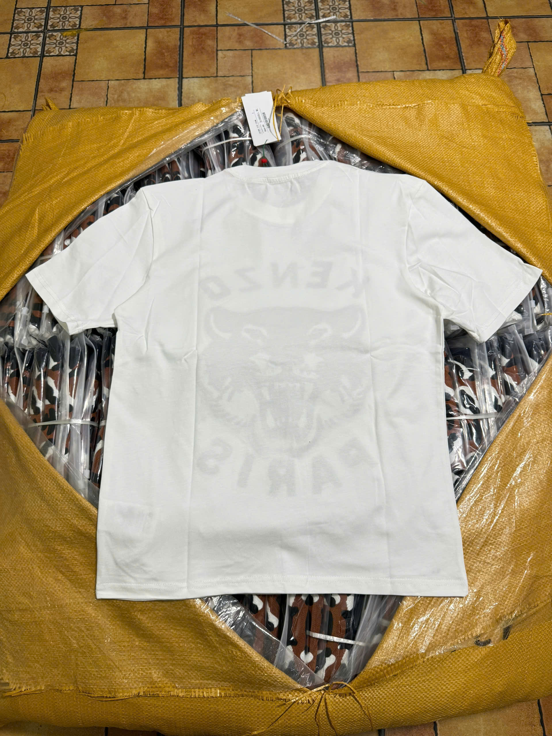 Áo phông T shirt Kenzo logo thêu mặt Hổ Like Auth XS-L NV\Trắng
