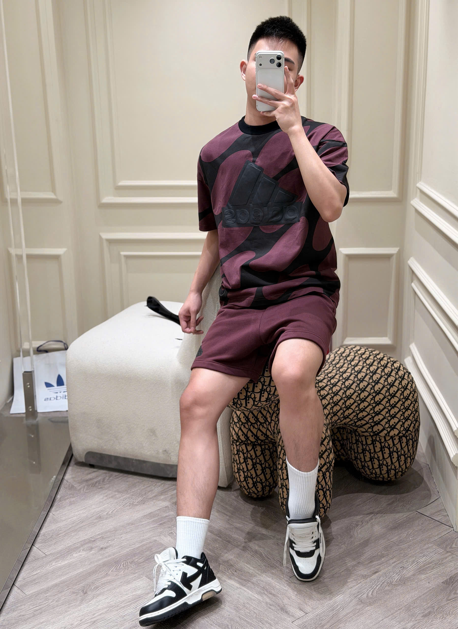 Set bộ thể thao hè Adidas họa tiết mắt lưới logo nổi Like Auth S-XL MK