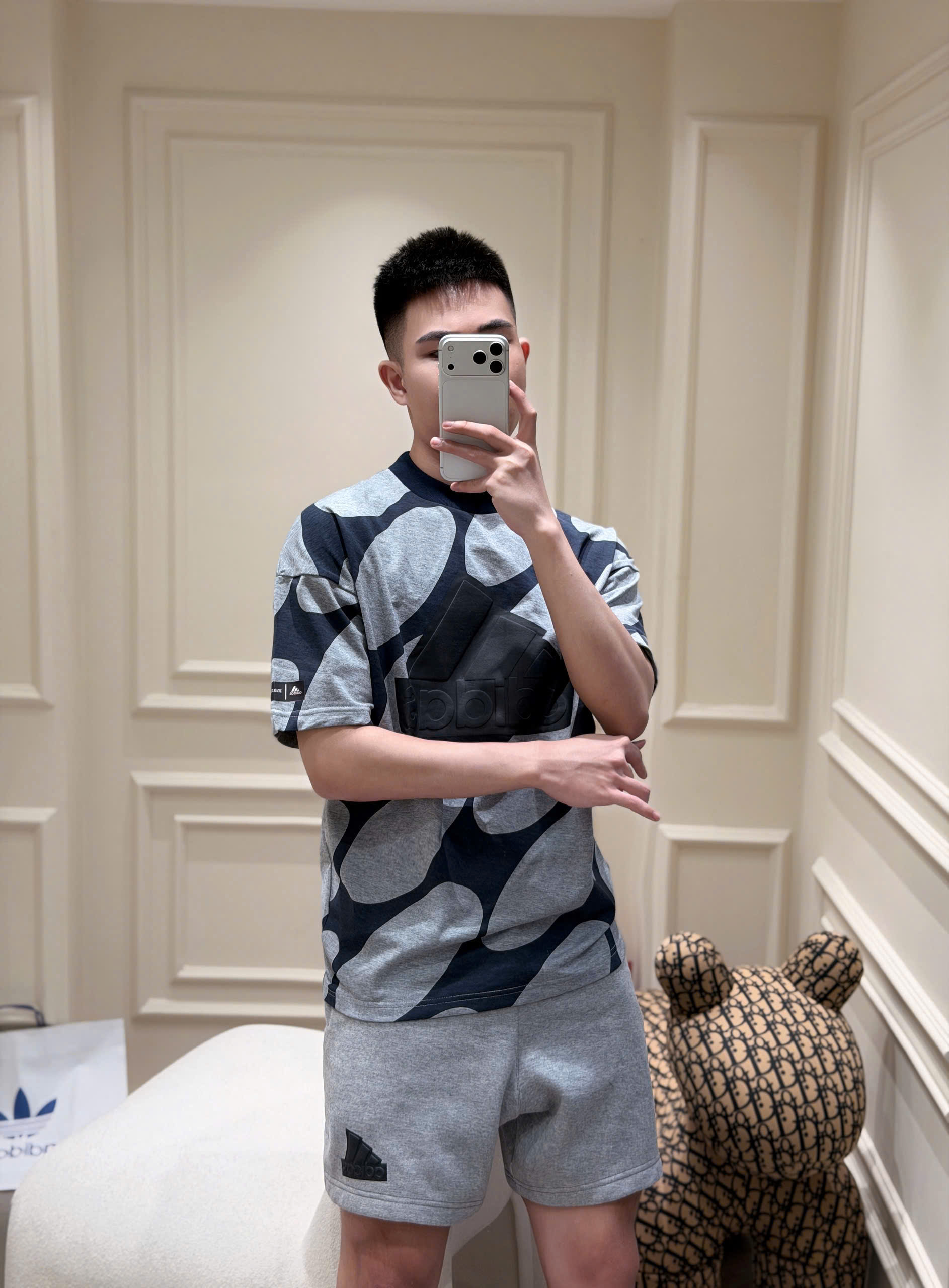 Set bộ thể thao hè Adidas họa tiết mắt lưới logo nổi Like Auth S-XL MK