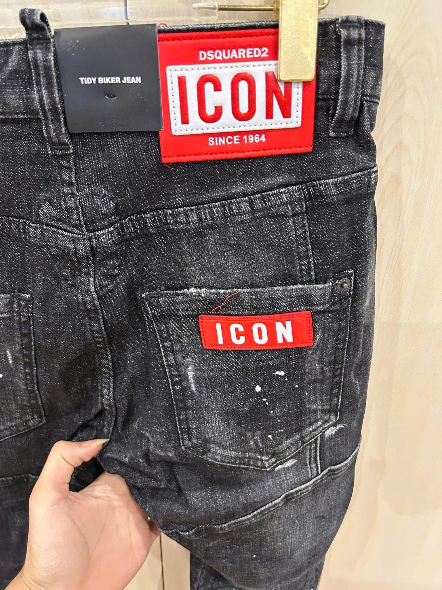 Quần Jean bò Biker Dsquared2 DSQ icon rách mài loang sơn khóa lệch Like Auth 42-54 NV