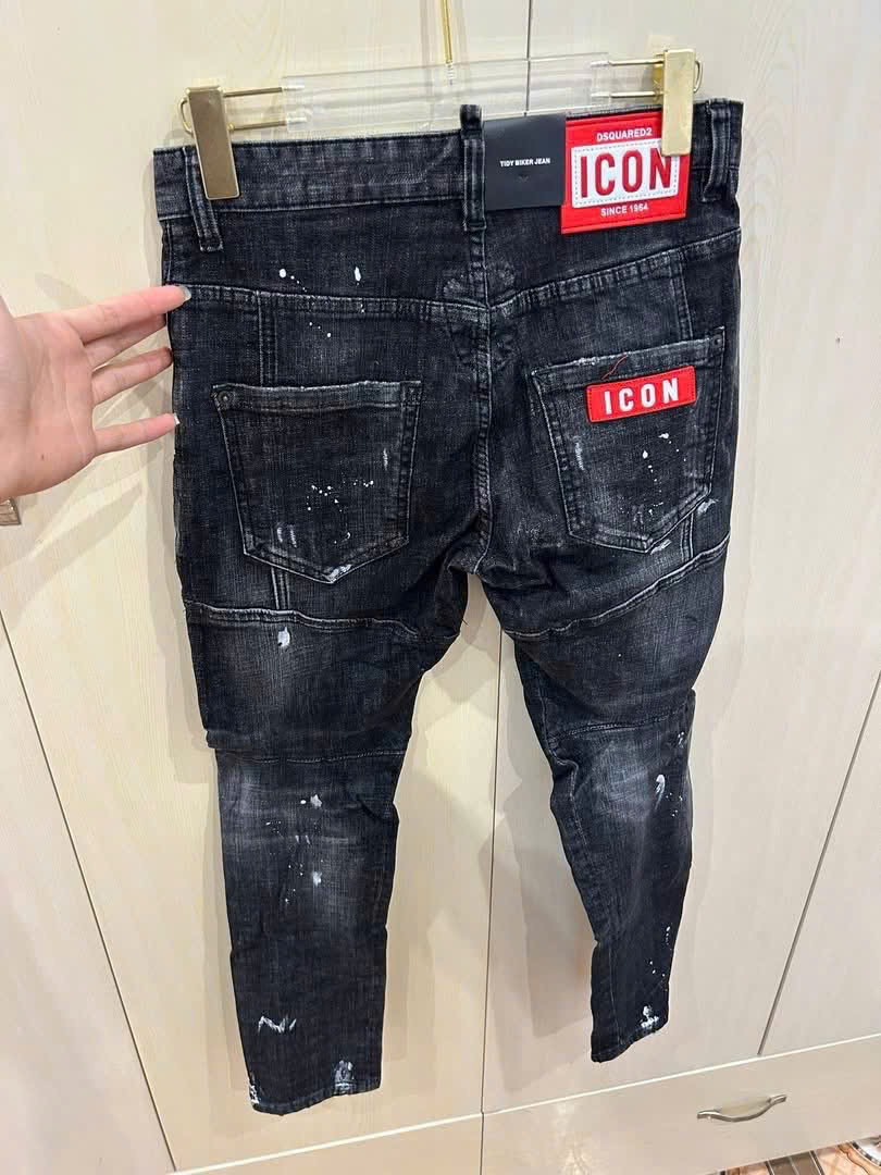 Quần Jean bò Biker Dsquared2 DSQ icon rách mài loang sơn khóa lệch Like Auth 42-54 NV