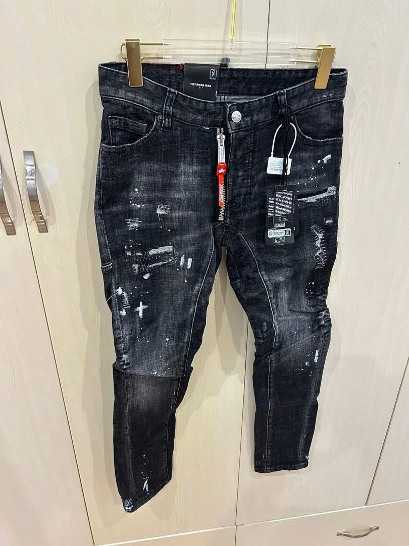 Quần Jean bò Biker Dsquared2 DSQ icon rách mài loang sơn khóa lệch Like Auth 42-54 NV