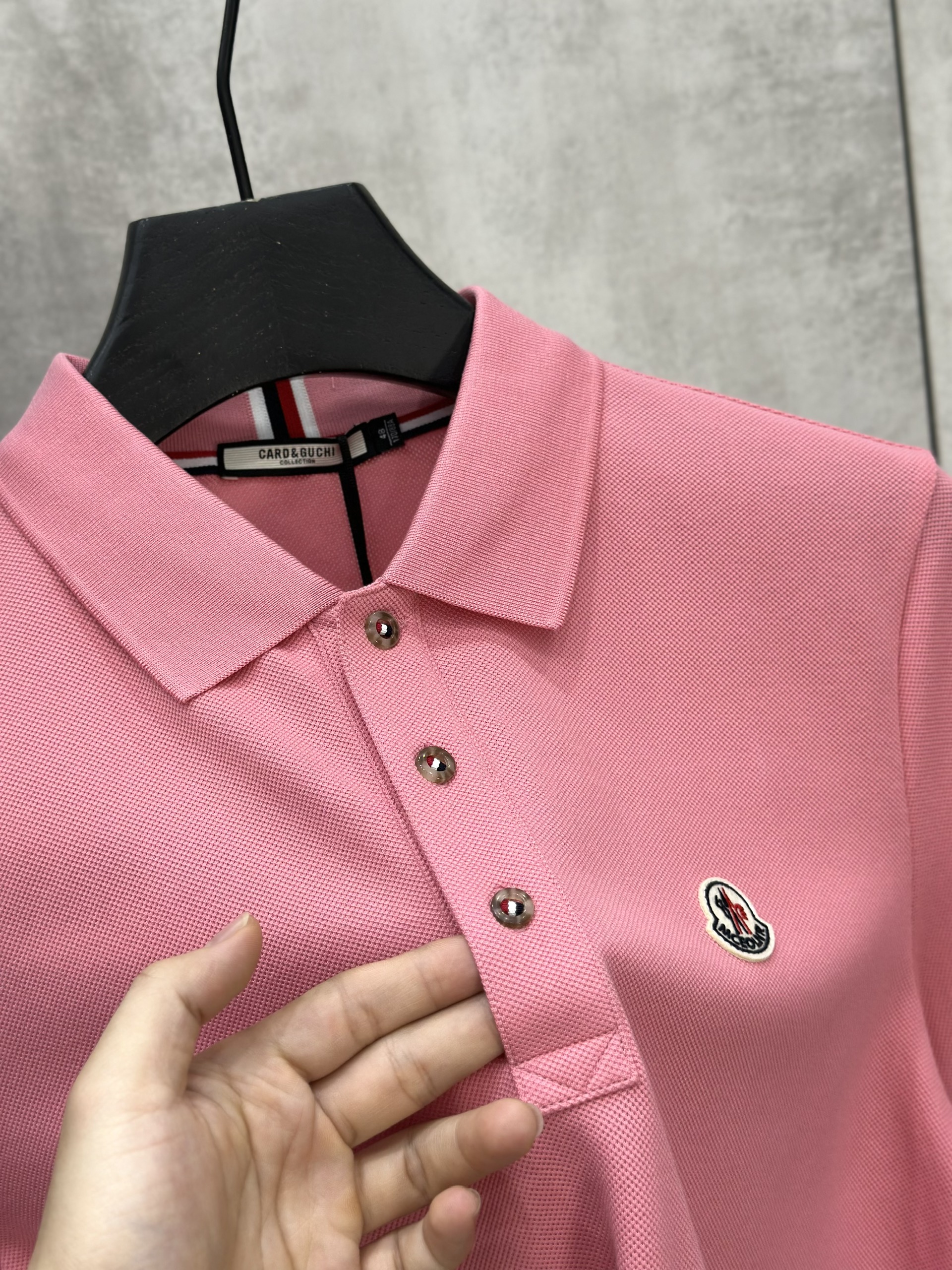 Áo polo Moncler logo thêu ngực Like Auth 48-52 VTN