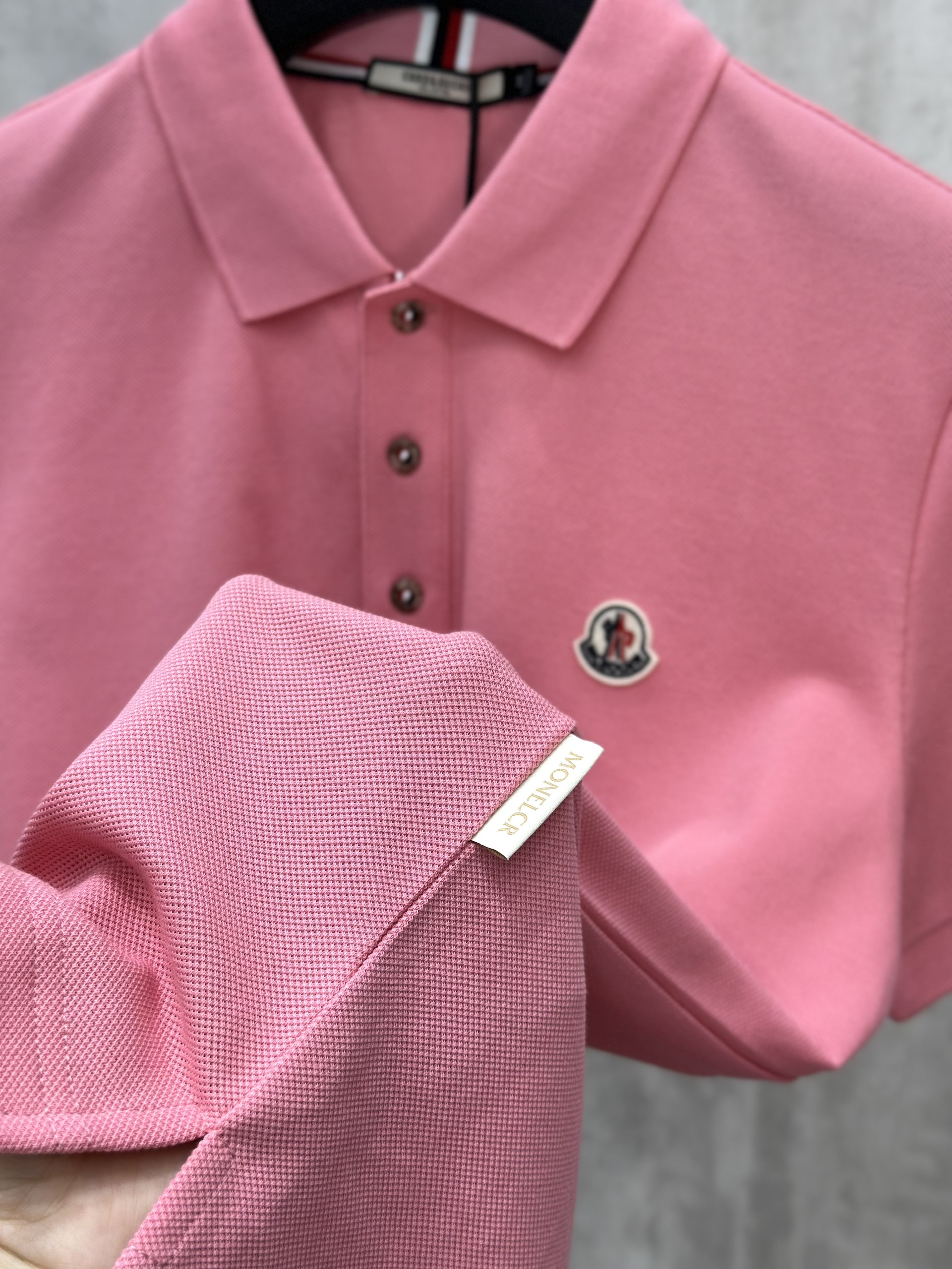 Áo polo Moncler logo thêu ngực Like Auth 48-52 VTN