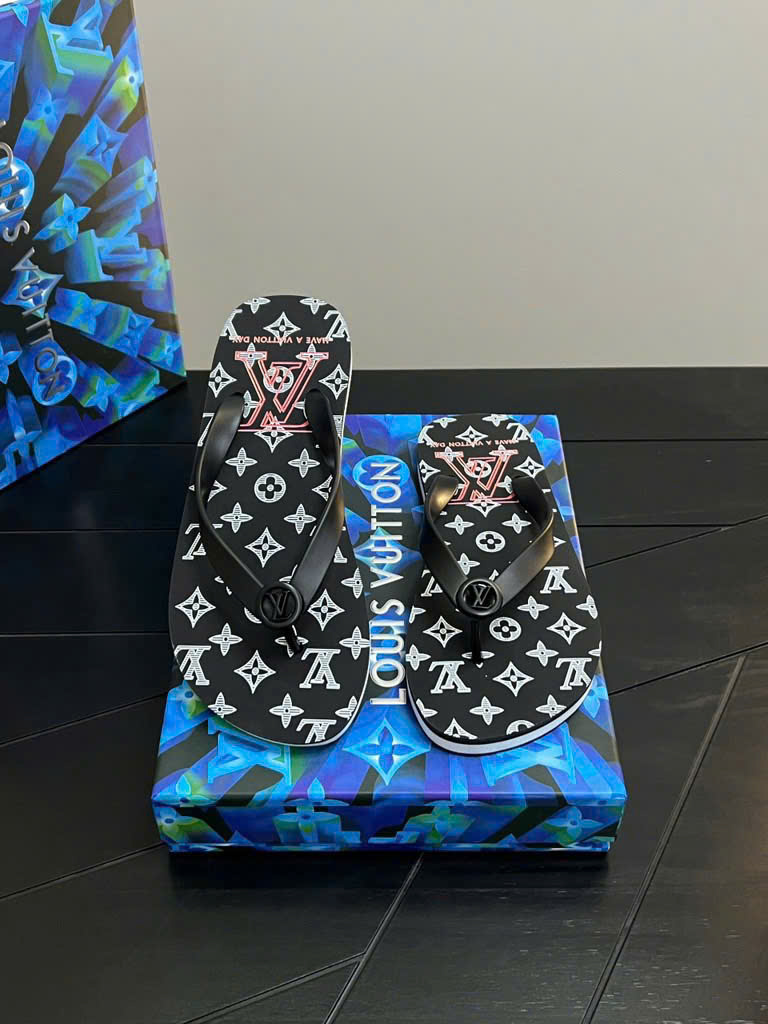 Dép tông xỏ ngón flip flop Louis Vuitton LV họa tiết monogram new 2026 Like Auth 38-43 LVQ VTN