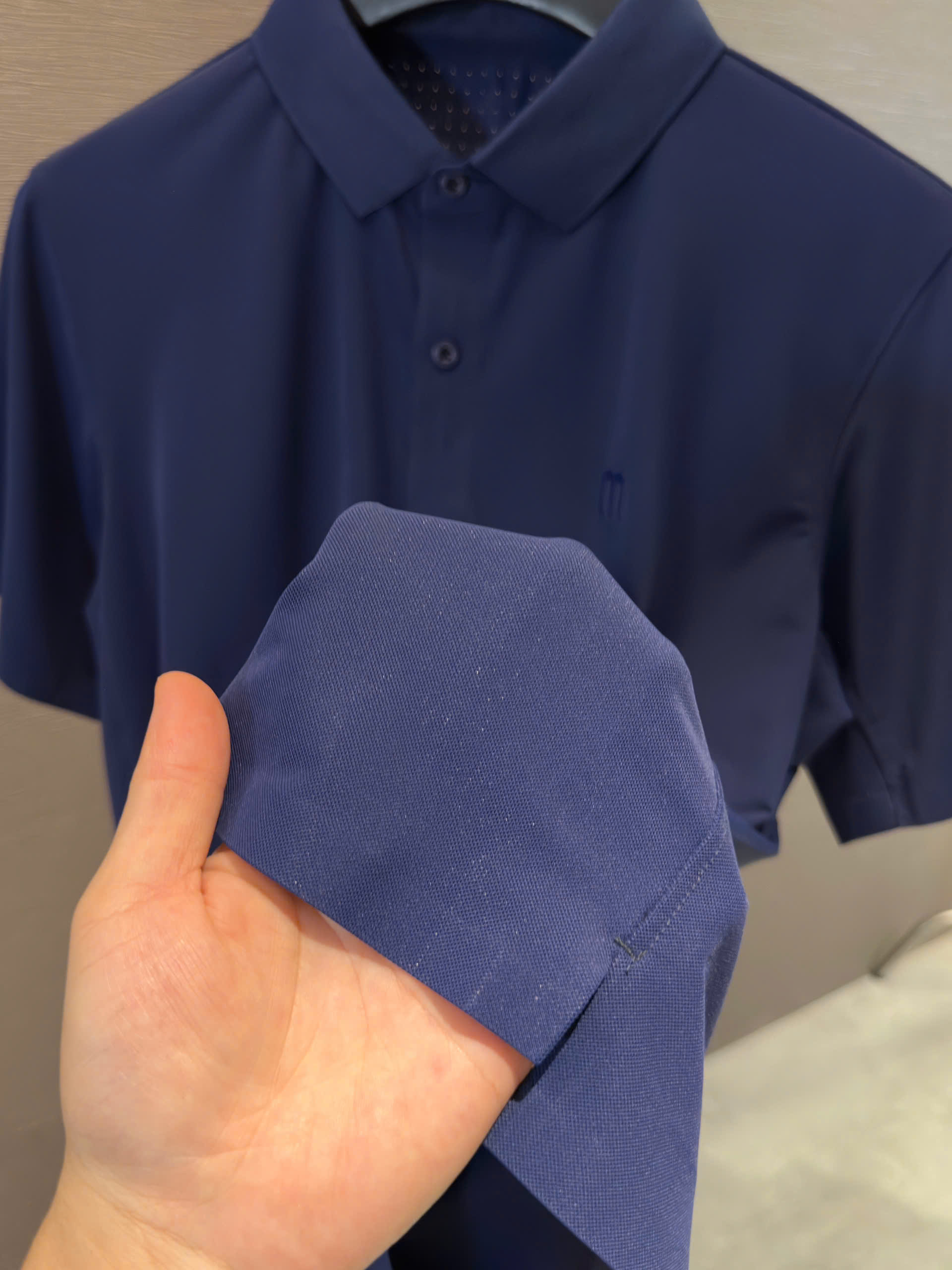 Áo polo thể thao Manesti logo thêu ngực Like Auth S-XL VTN\Xanh than