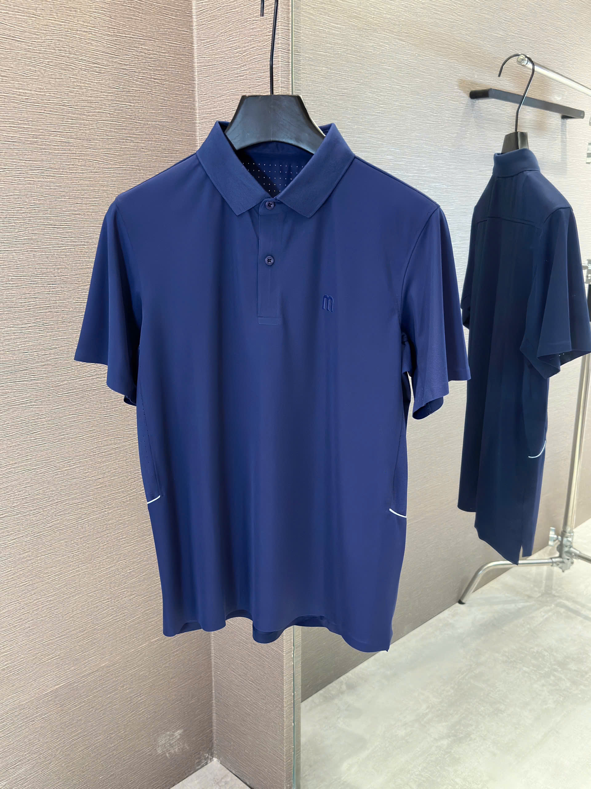 Áo polo thể thao Manesti logo thêu ngực Like Auth S-XL VTN\Xanh than