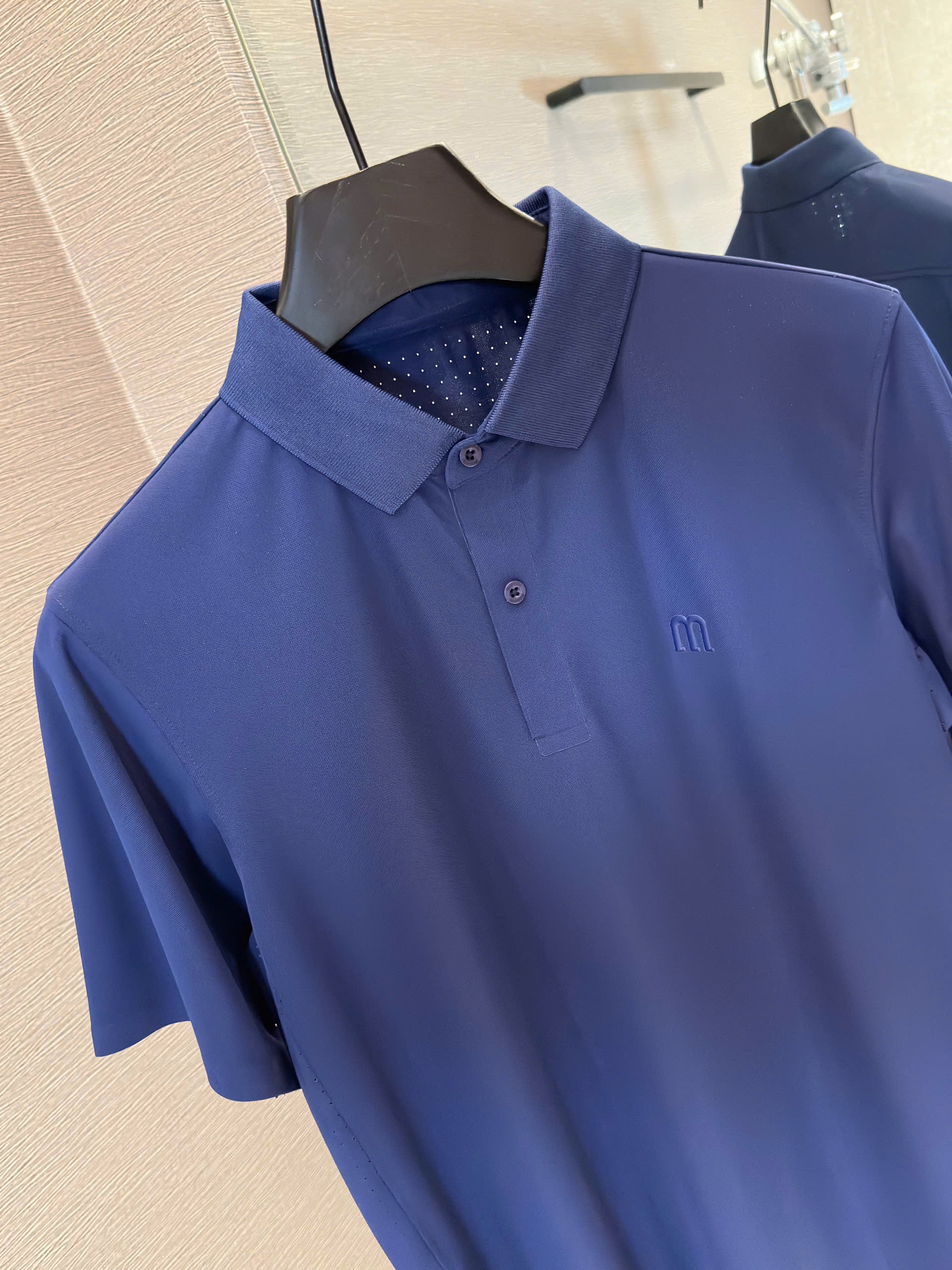 Áo polo thể thao Manesti logo thêu ngực Like Auth S-XL VTN\Xanh than