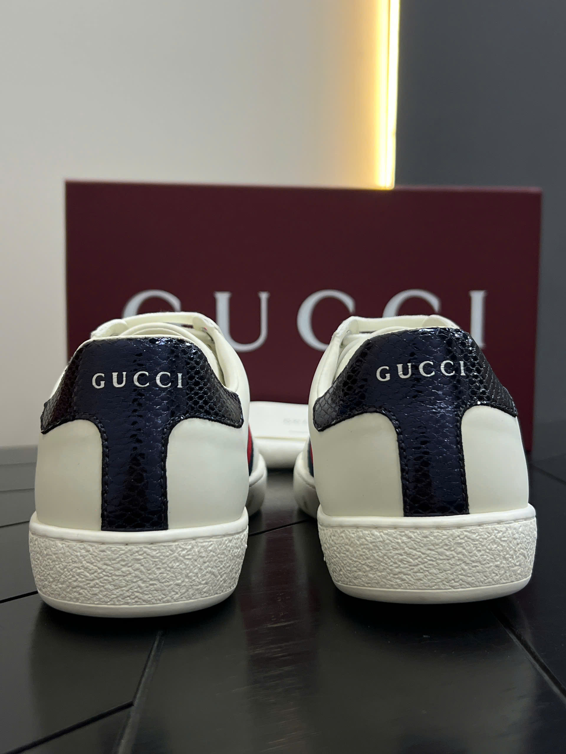 Giày sneaker Gucci Ace GG Supreme Trắng basic kẻ sọc ngang Xanh Đỏ Like Auth 38-43 VTN