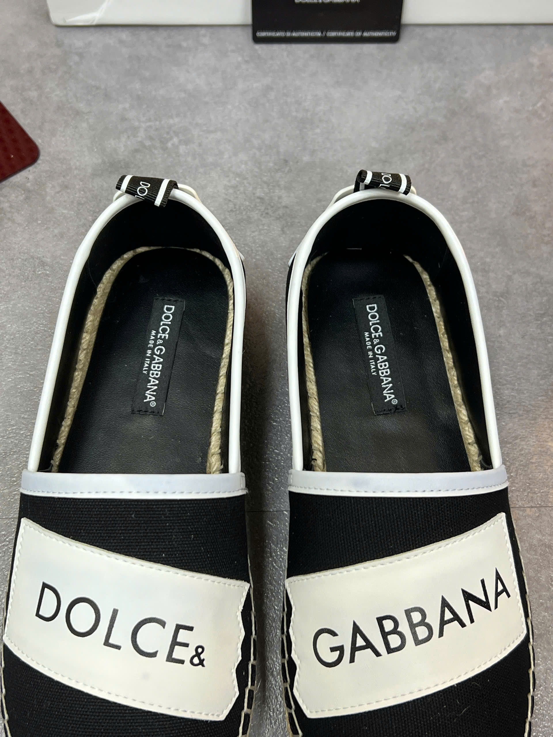 Giày slipon cói Dolce Gabbana DG Đen tag Trắng Like Auth 38-43 VTN