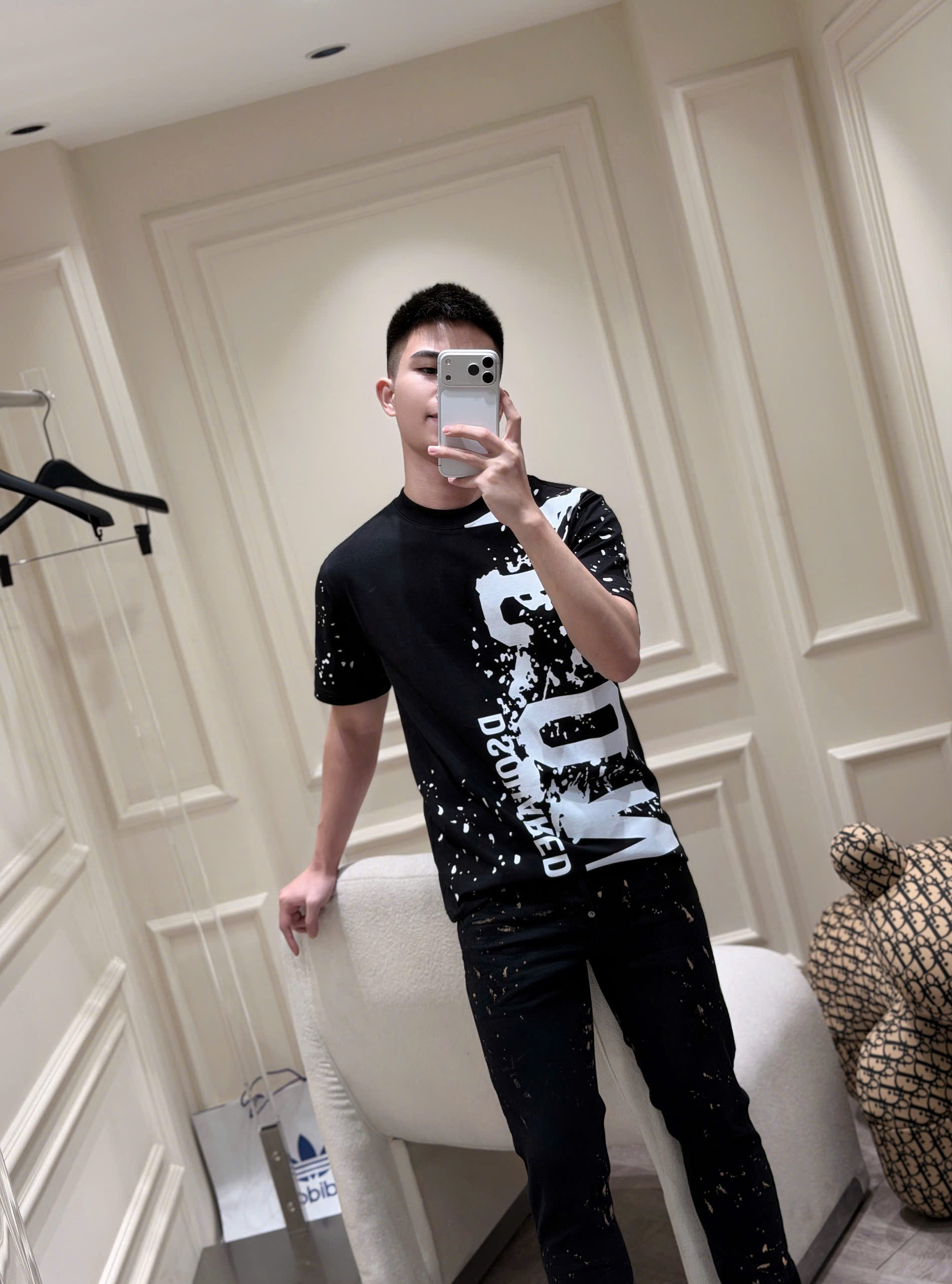 Áo phông T shirt Dsquared2 DSQ icon logo loang sơn Like Auth S-XL LK