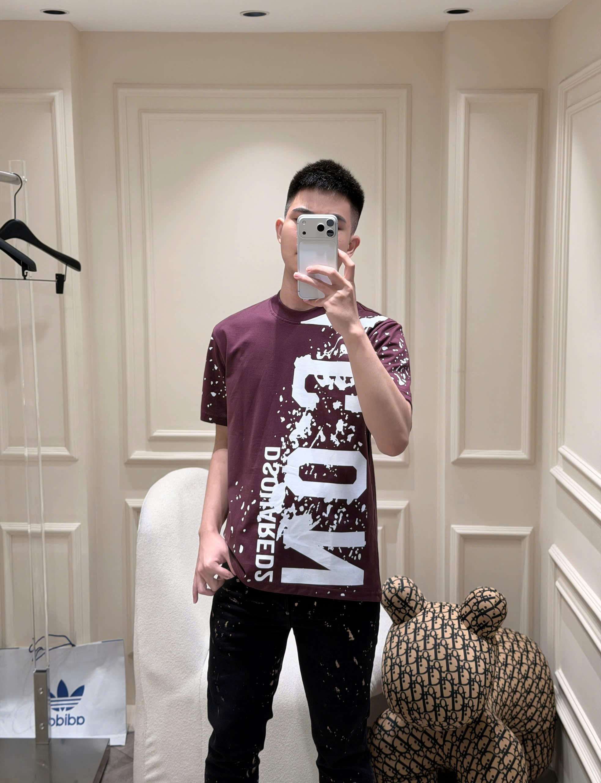 Áo phông T shirt Dsquared2 DSQ icon logo loang sơn Like Auth S-XL LK