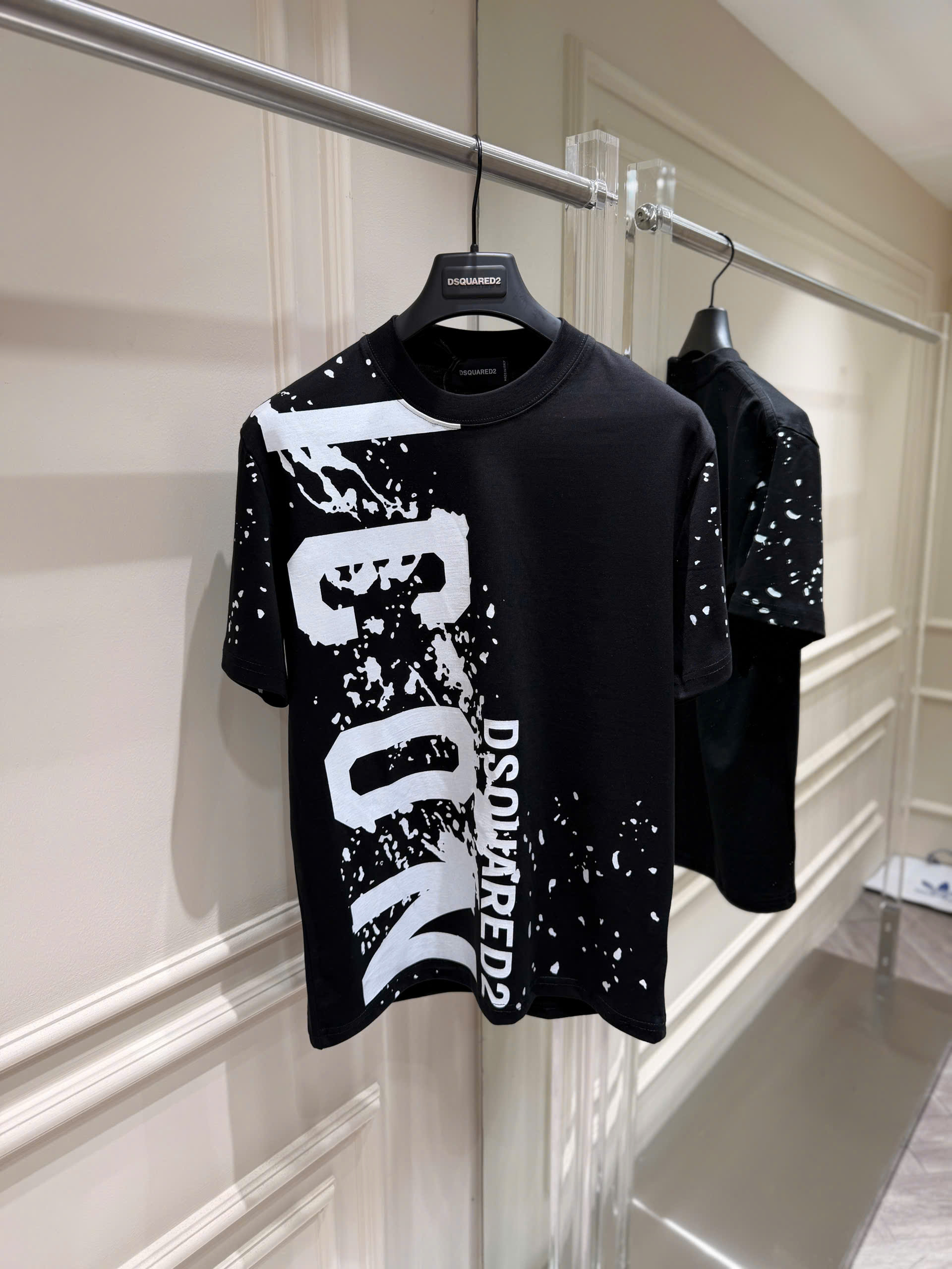 Áo phông T shirt Dsquared2 DSQ icon logo loang sơn Like Auth S-XL LK