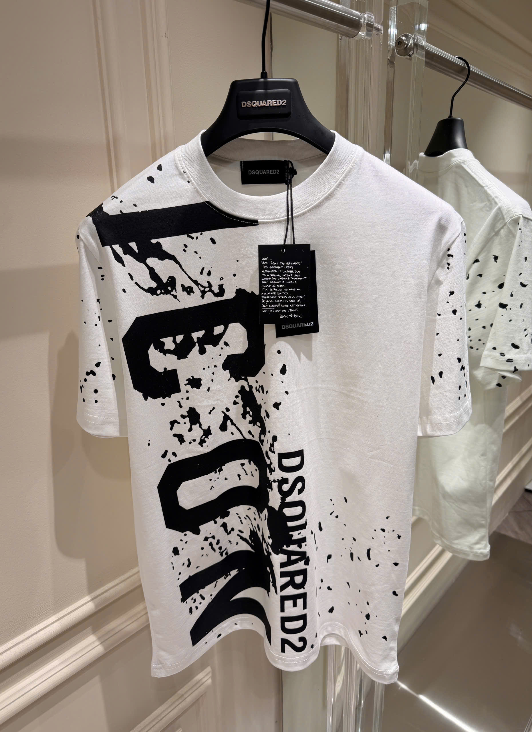 Áo phông T shirt Dsquared2 DSQ icon logo loang sơn Like Auth S-XL LK