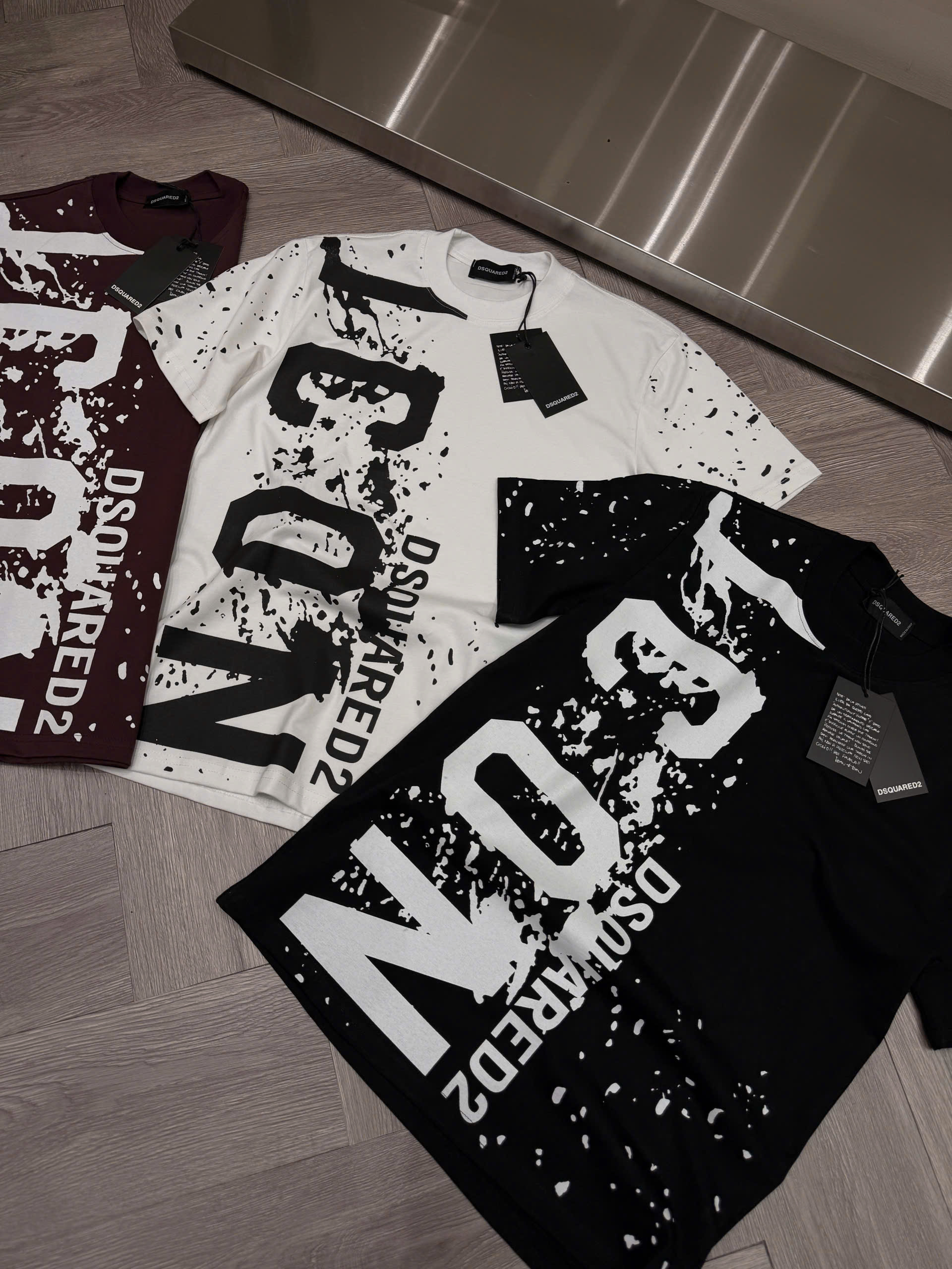 Áo phông T shirt Dsquared2 DSQ icon logo loang sơn Like Auth S-XL LK