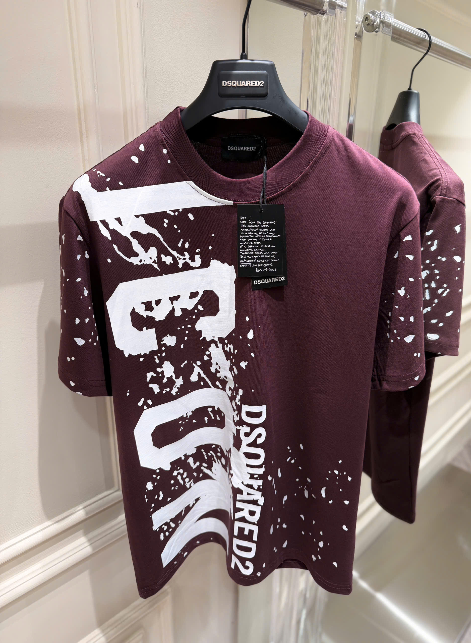 Áo phông T shirt Dsquared2 DSQ icon logo loang sơn Like Auth S-XL LK