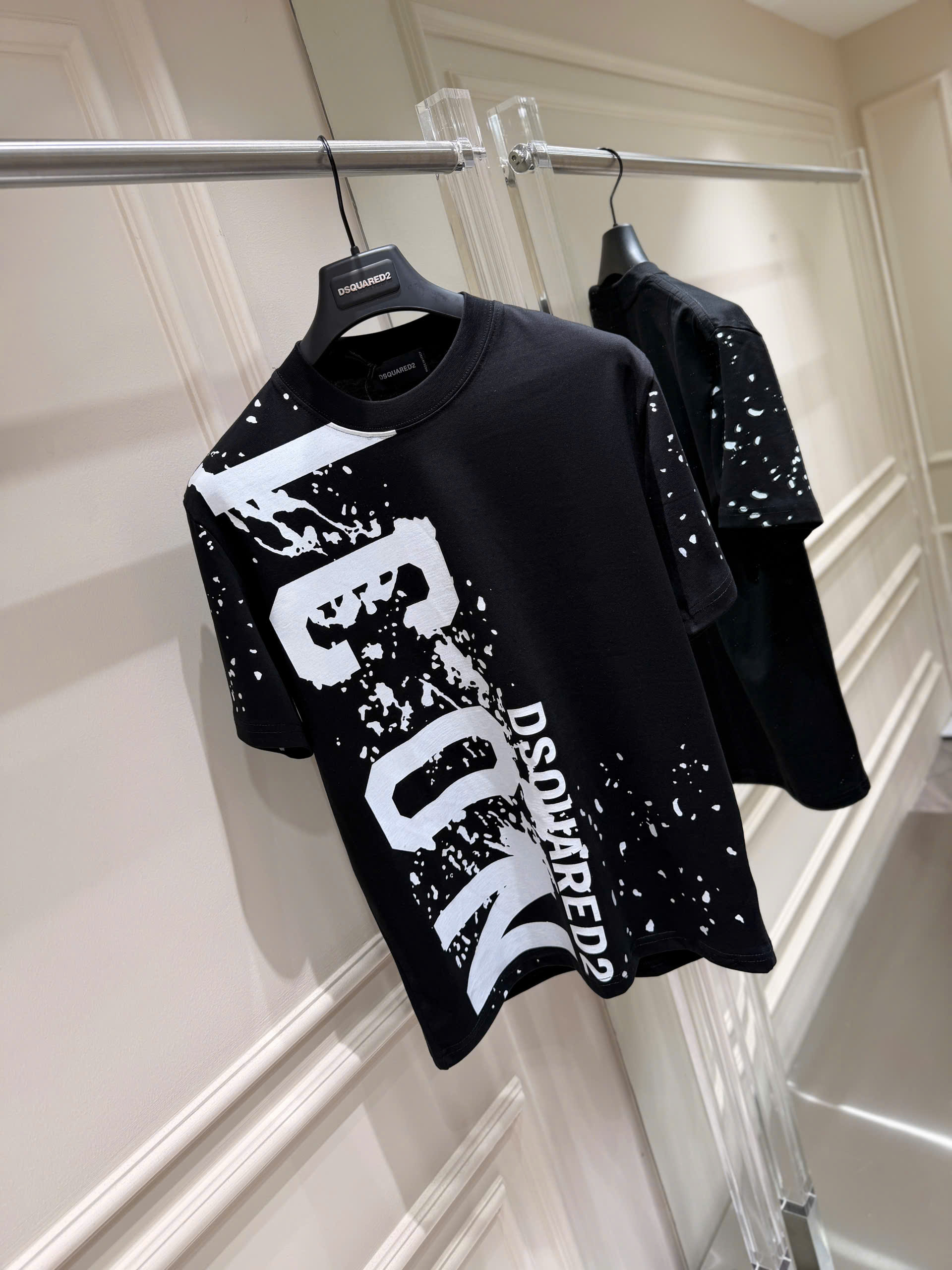 Áo phông T shirt Dsquared2 DSQ icon logo loang sơn Like Auth S-XL LK
