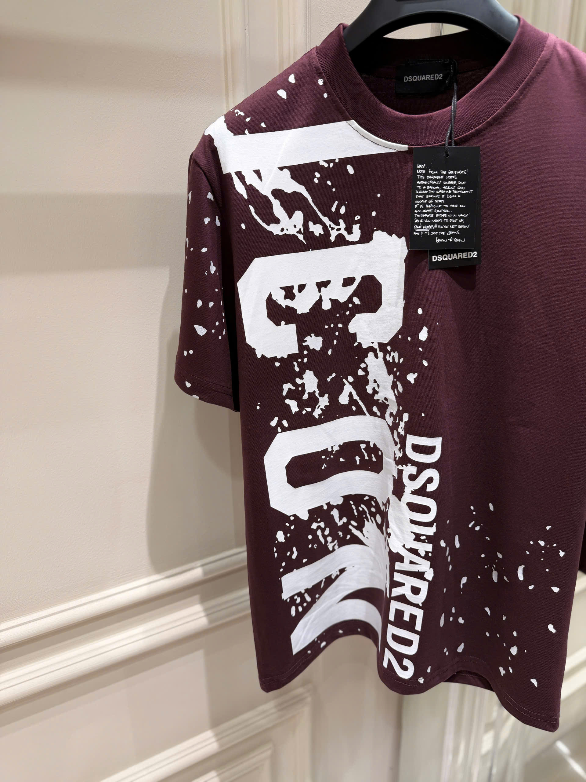 Áo phông T shirt Dsquared2 DSQ icon logo loang sơn Like Auth S-XL LK