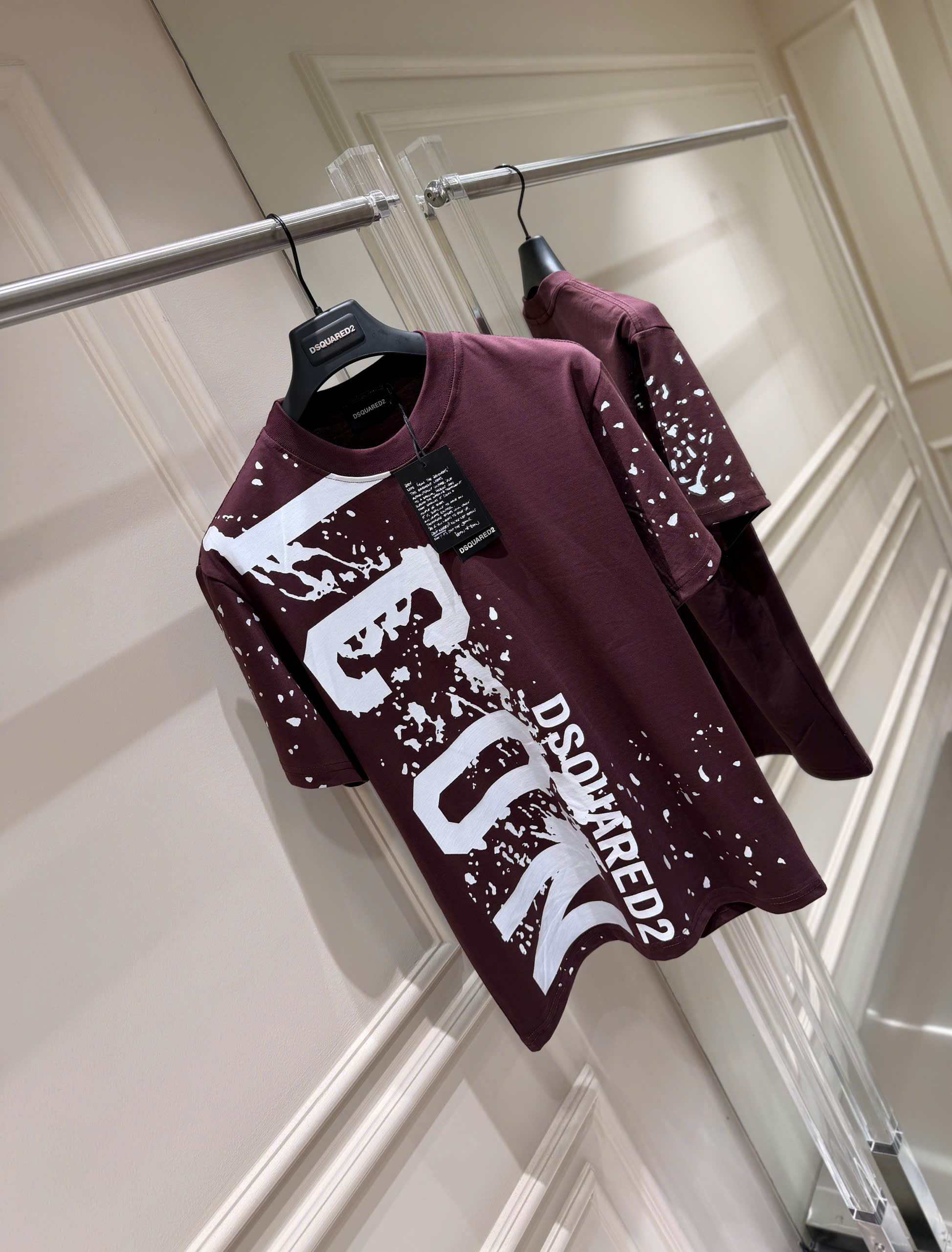 Áo phông T shirt Dsquared2 DSQ icon logo loang sơn Like Auth S-XL LK