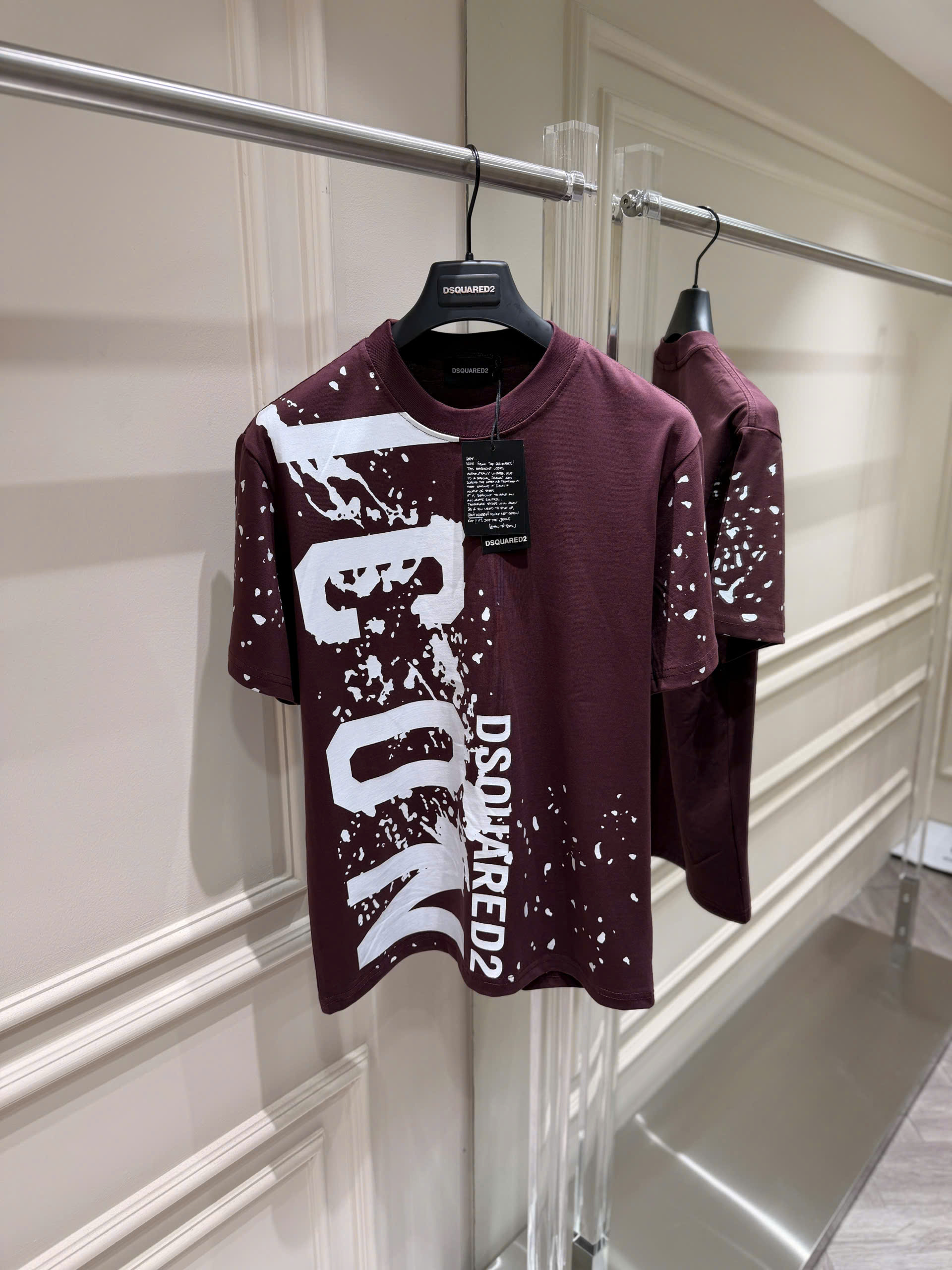 Áo phông T shirt Dsquared2 DSQ icon logo loang sơn Like Auth S-XL LK