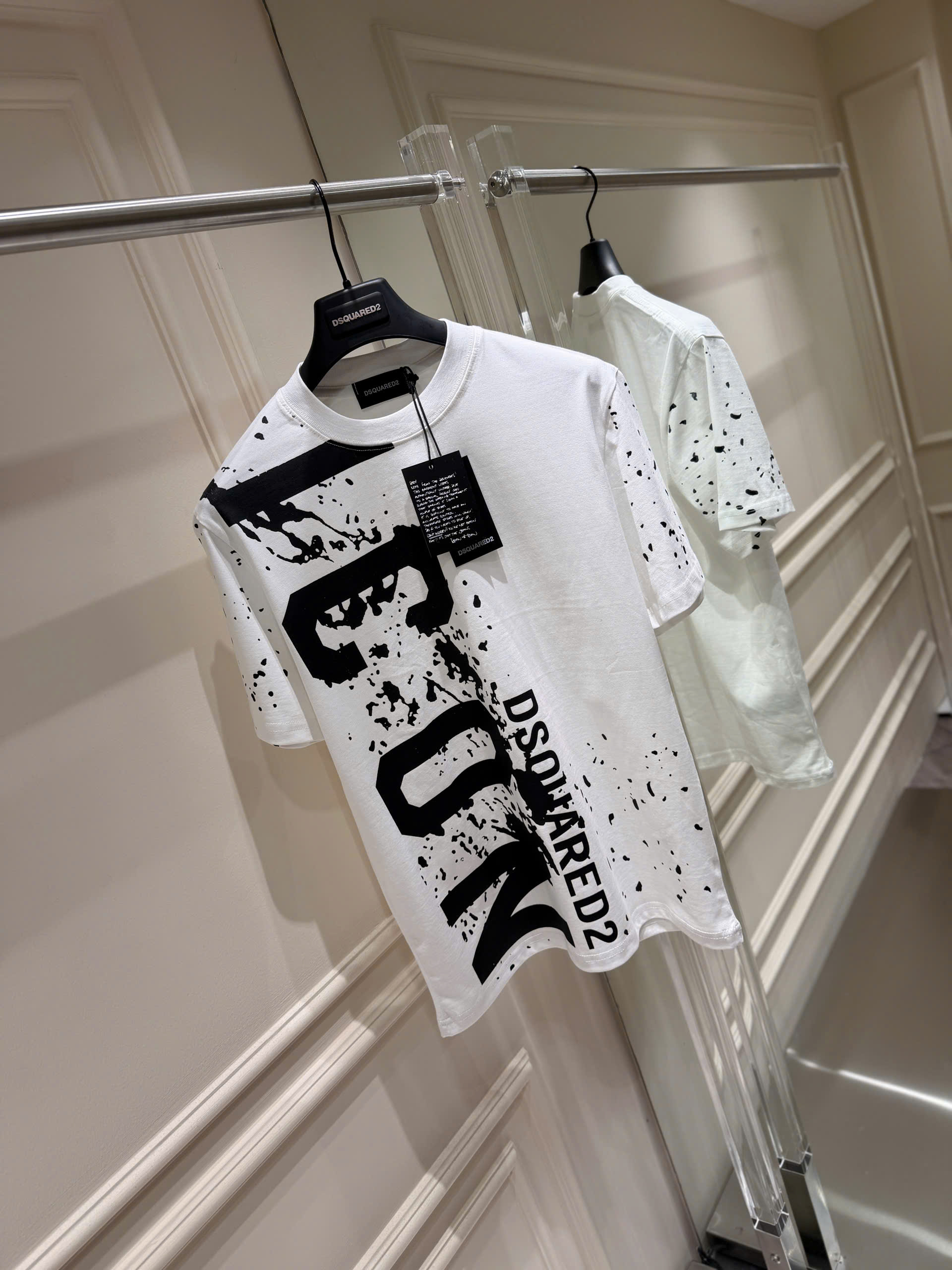 Áo phông T shirt Dsquared2 DSQ icon logo loang sơn Like Auth S-XL LK