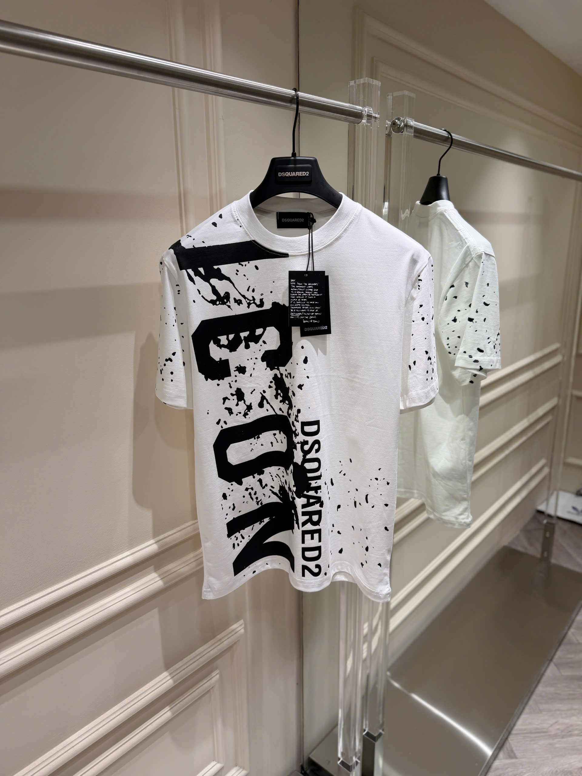 Áo phông T shirt Dsquared2 DSQ icon logo loang sơn Like Auth S-XL LK